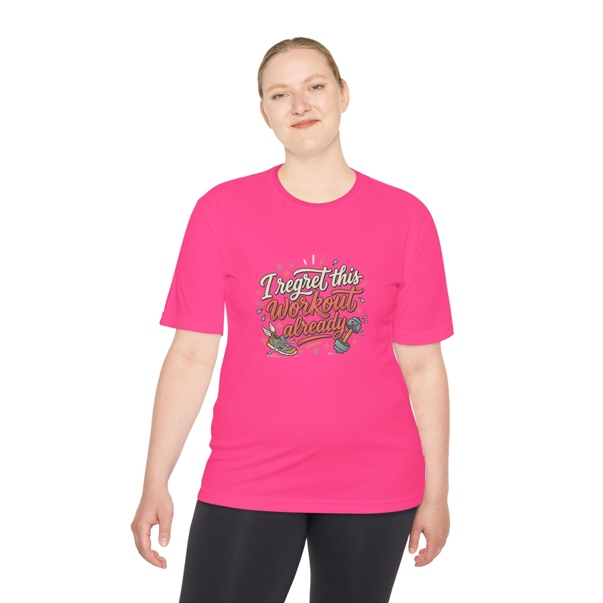 I Regret This Workout Already Unisex Moisture Wicking Tee