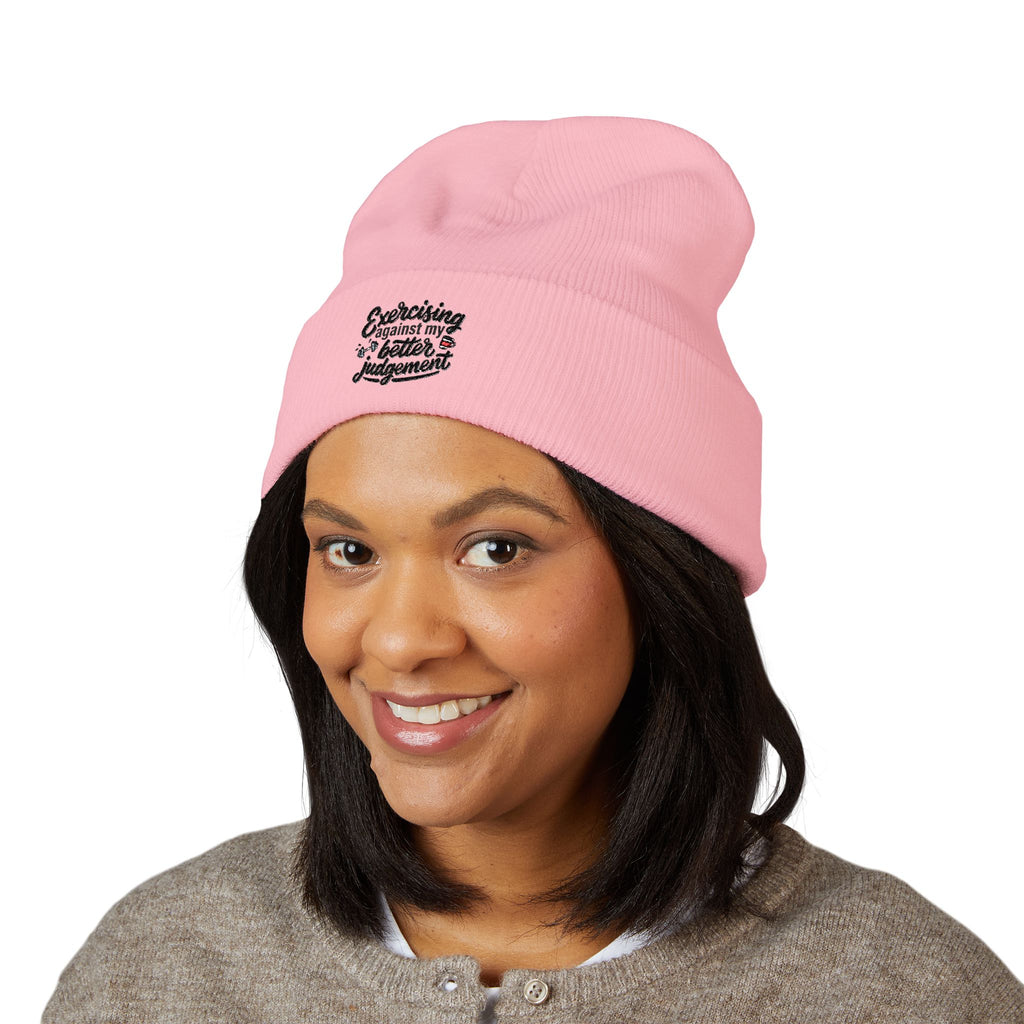 Exercising Against My Better Judgement Classic Cuffed Beanie (Embroidery)