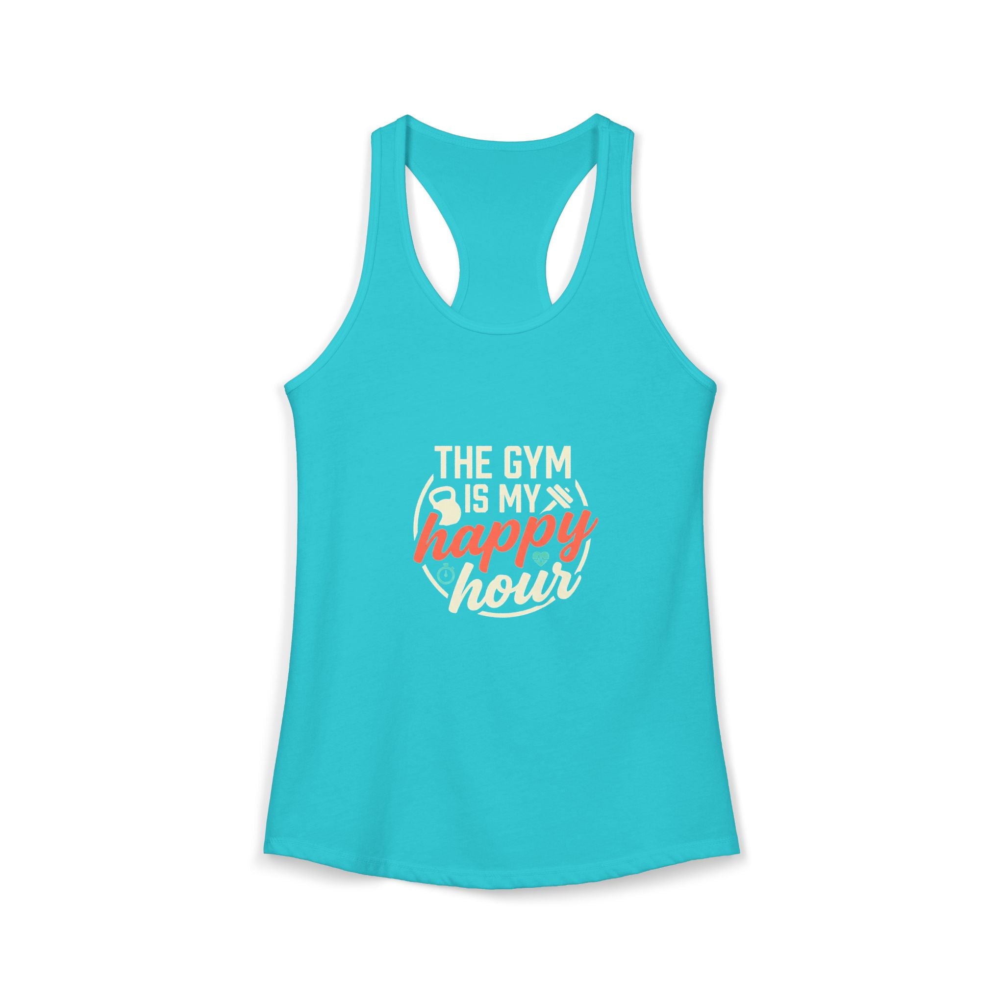 The Gym is My Happy Hour Women's Ideal Racerback Tank