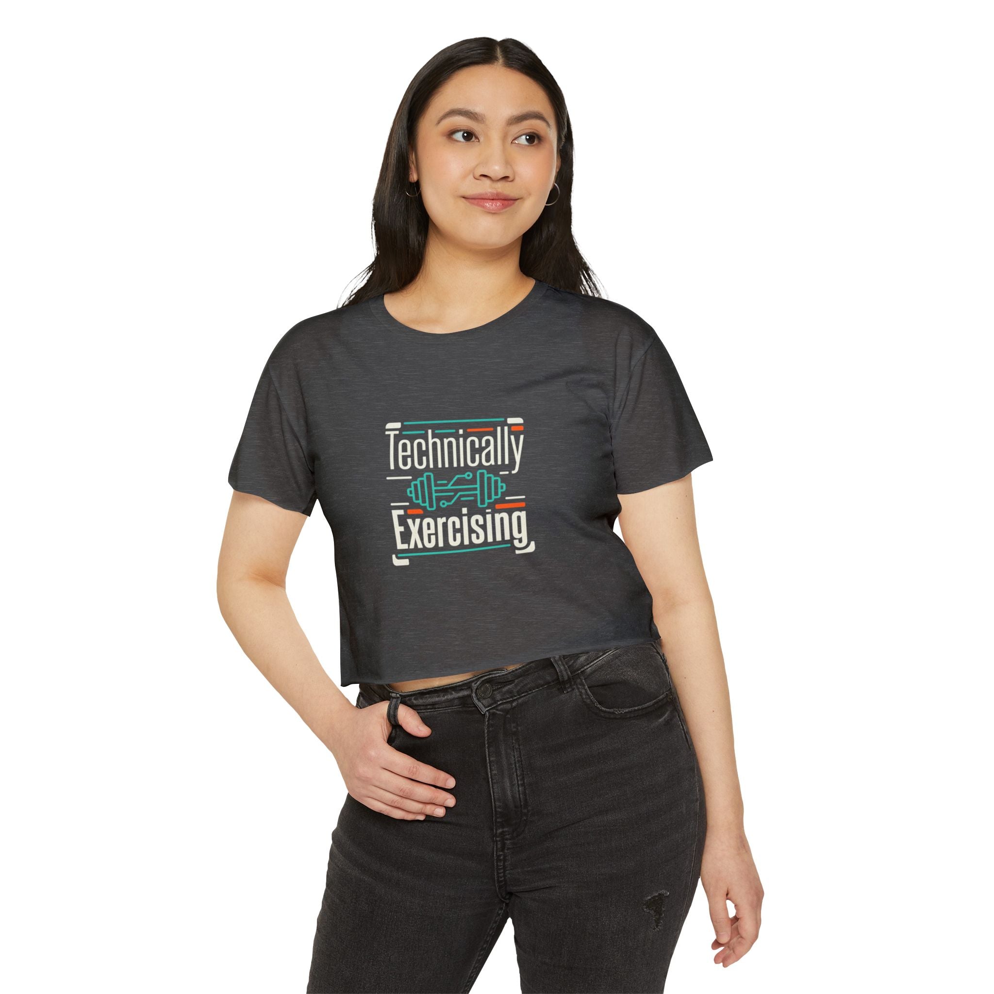 Technically Exercising Women's Festival Crop Top
