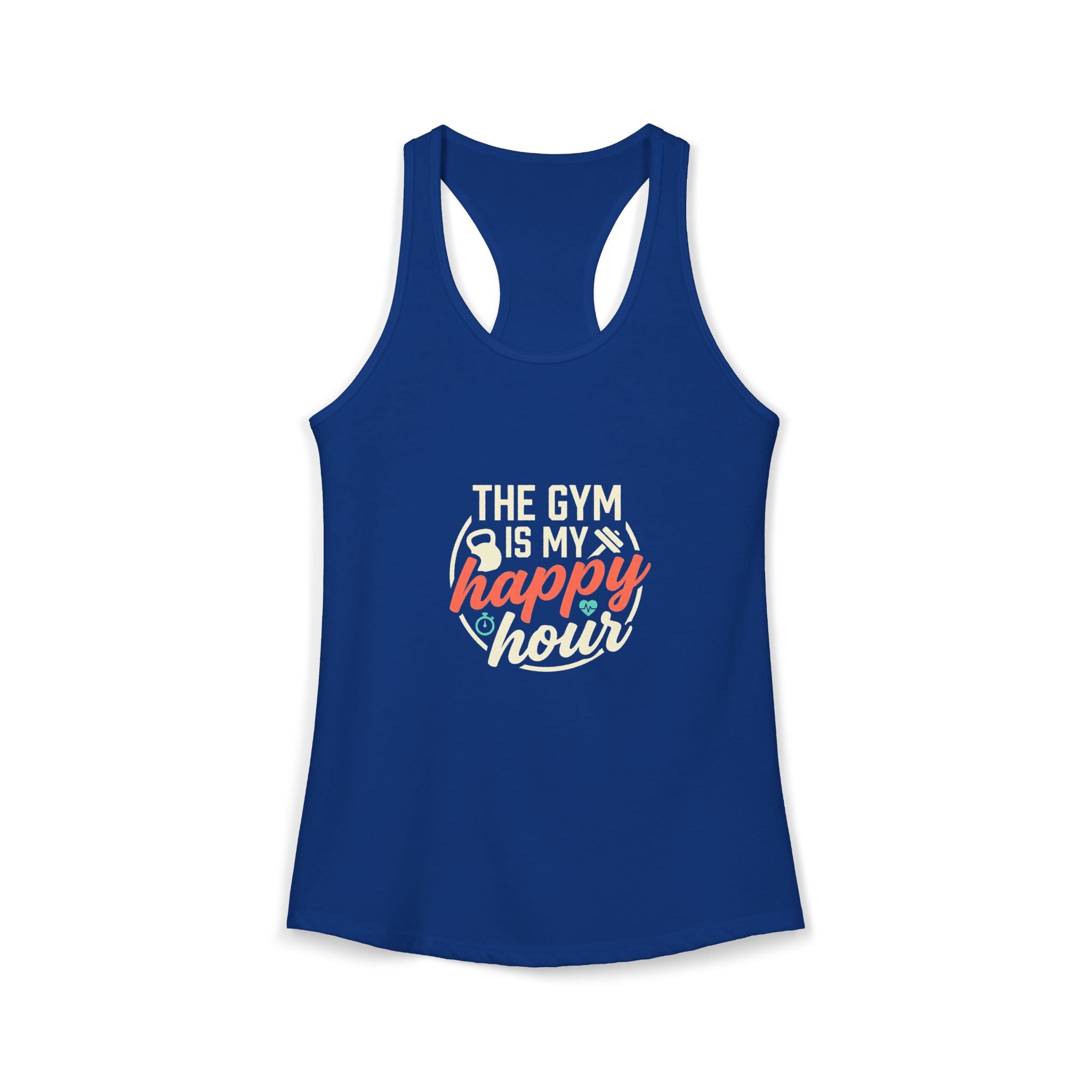 The Gym is My Happy Hour Women's Ideal Racerback Tank