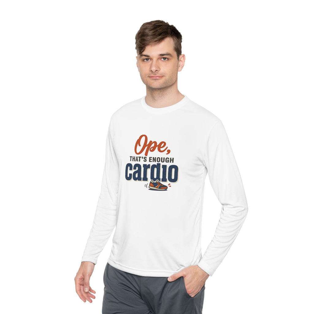 Ope, That's Enough Cardio Unisex Lightweight Long Sleeve Tee