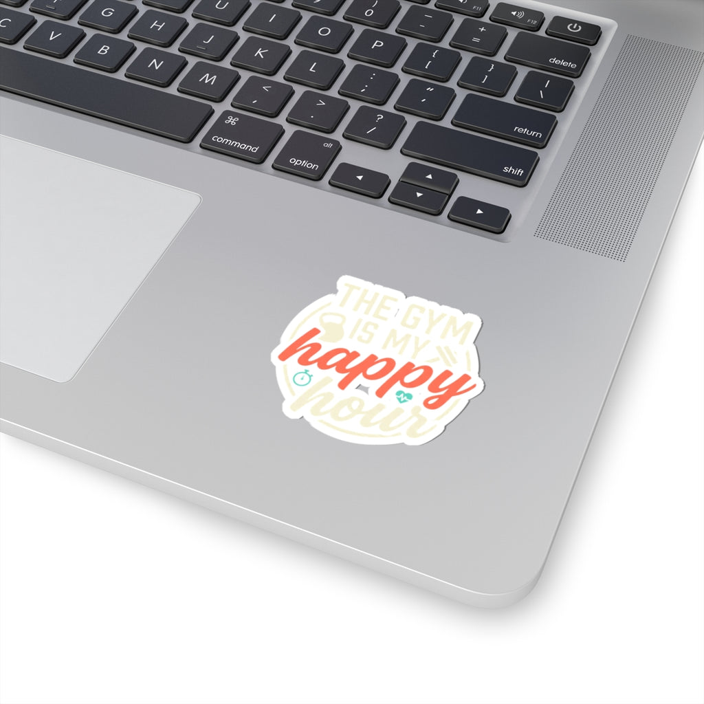 The Gym is My Happy Hour Kiss-Cut Stickers