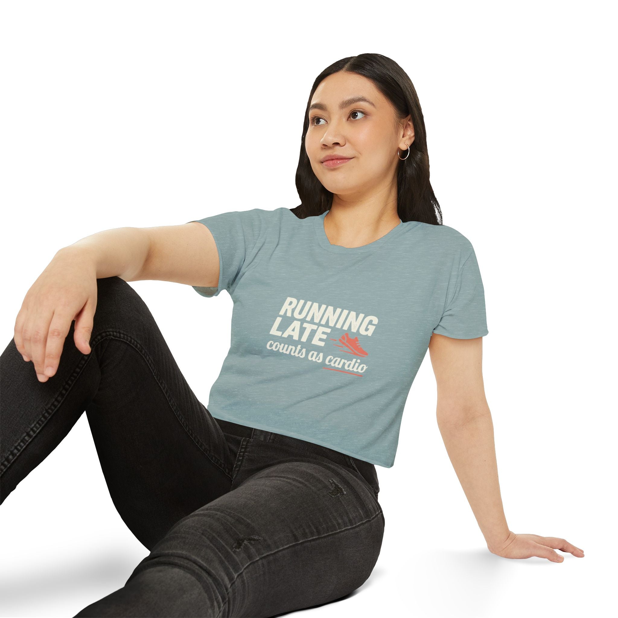 Running Late Counts as Cardio Women's Festival Crop Top