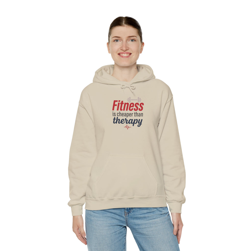 Fitness is Cheaper than Therapy Unisex Heavy Blend™ Hooded Sweatshirt