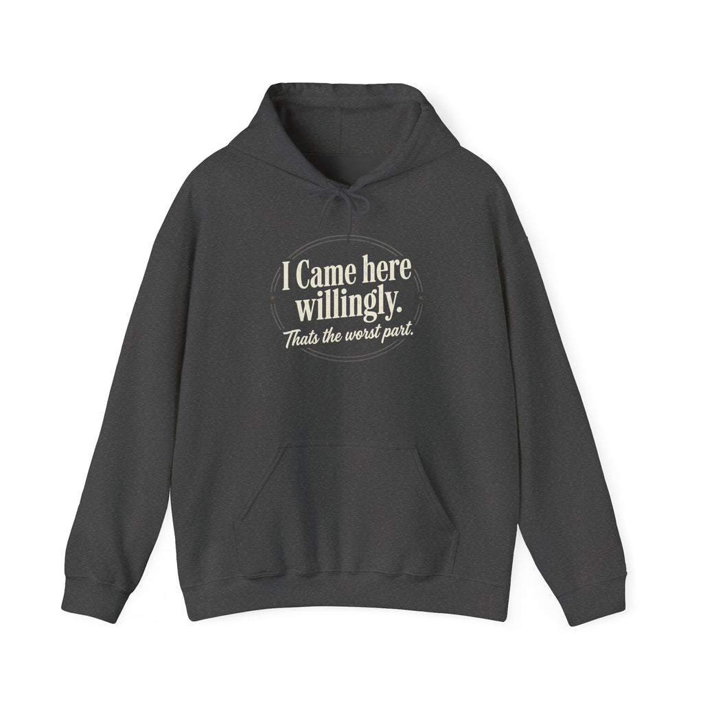 I Came Here Willingly Unisex Heavy Blend™ Hooded Sweatshirt