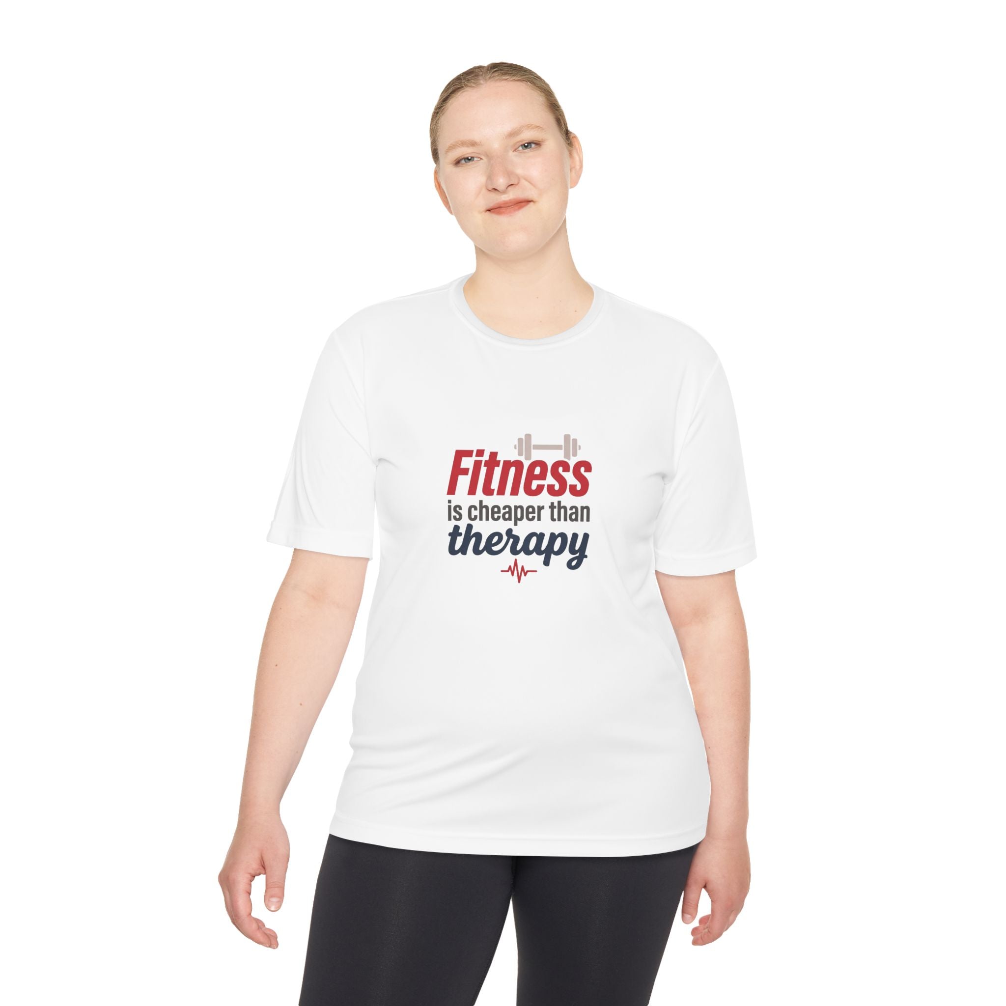 Fitness is Cheaper than Therapy Unisex Moisture Wicking Tee