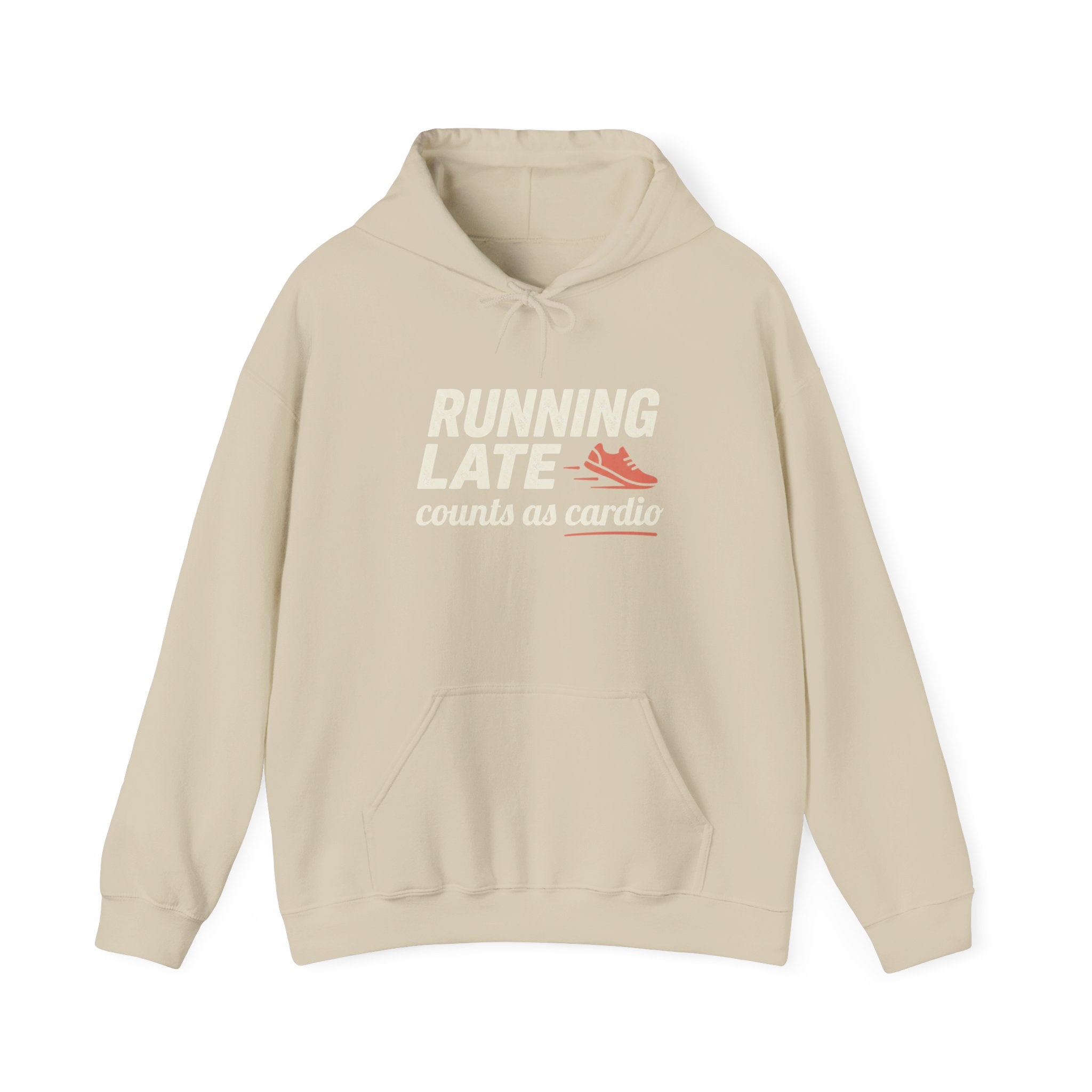 Running Late Counts as Cardio Unisex Heavy Blend™ Hooded Sweatshirt