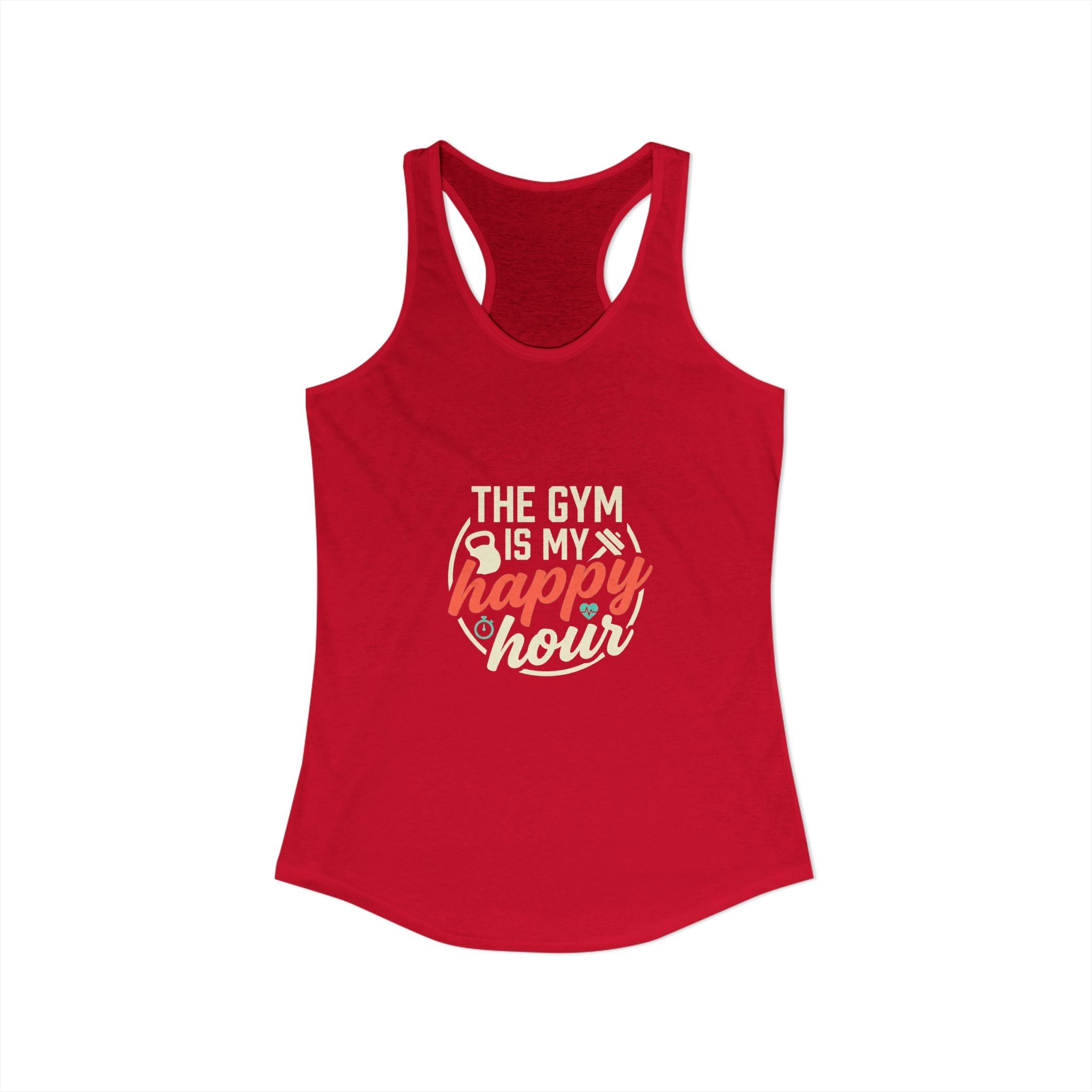 The Gym is My Happy Hour Women's Ideal Racerback Tank