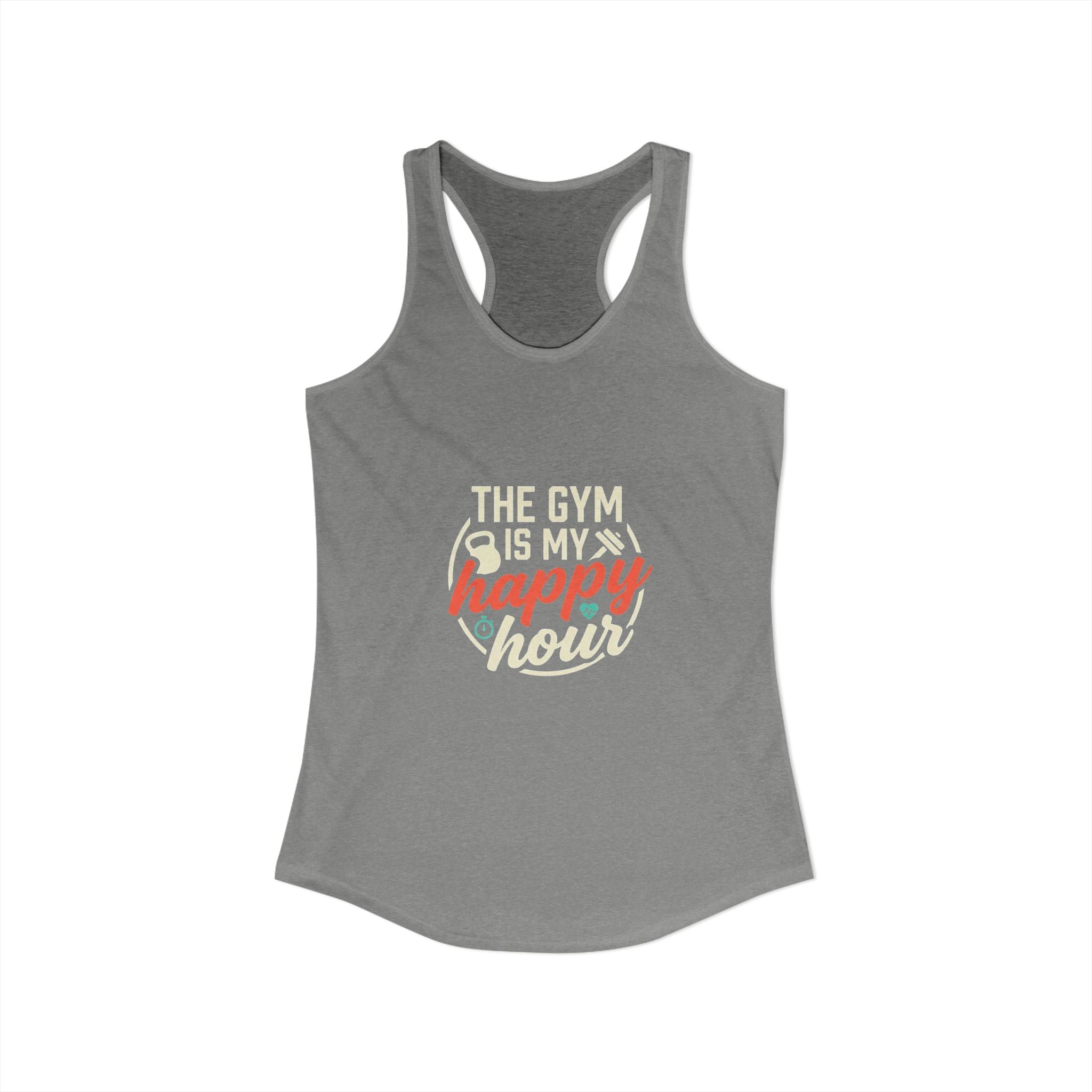 The Gym is My Happy Hour Women's Ideal Racerback Tank