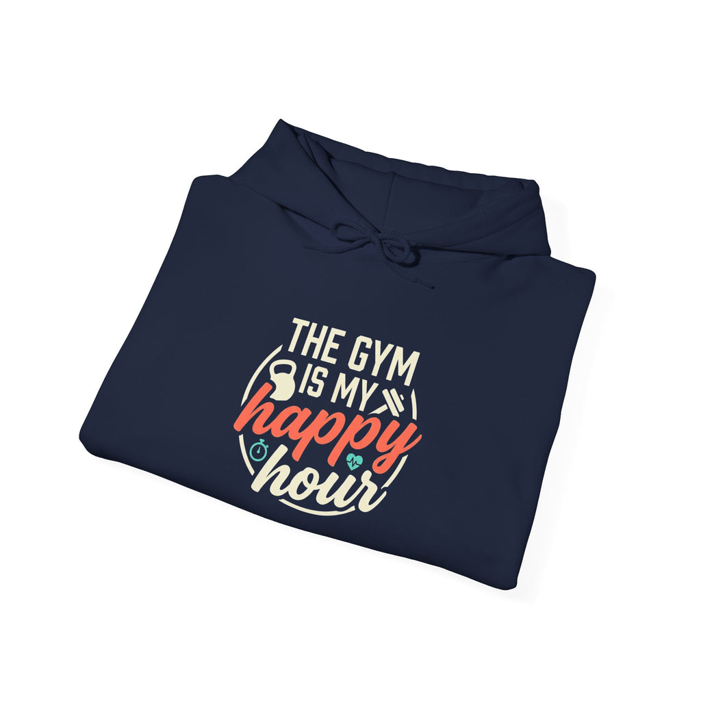 The Gym is My Happy Hour Unisex Heavy Blend™ Hooded Sweatshirt