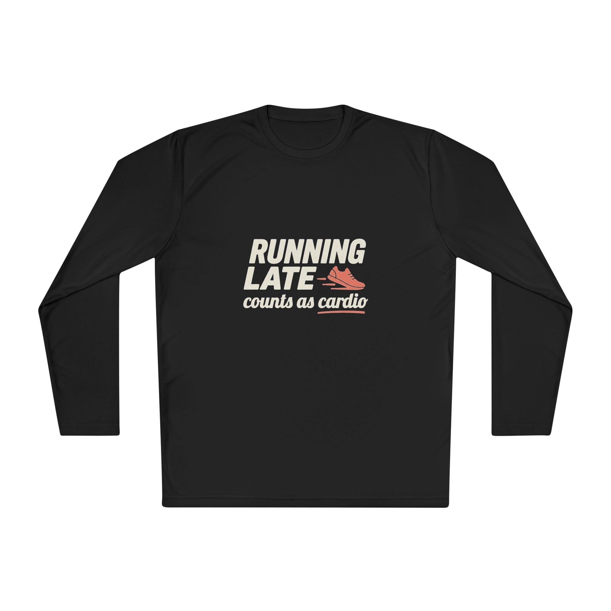 Running Late Counts as Cardio Unisex Lightweight Long Sleeve Tee