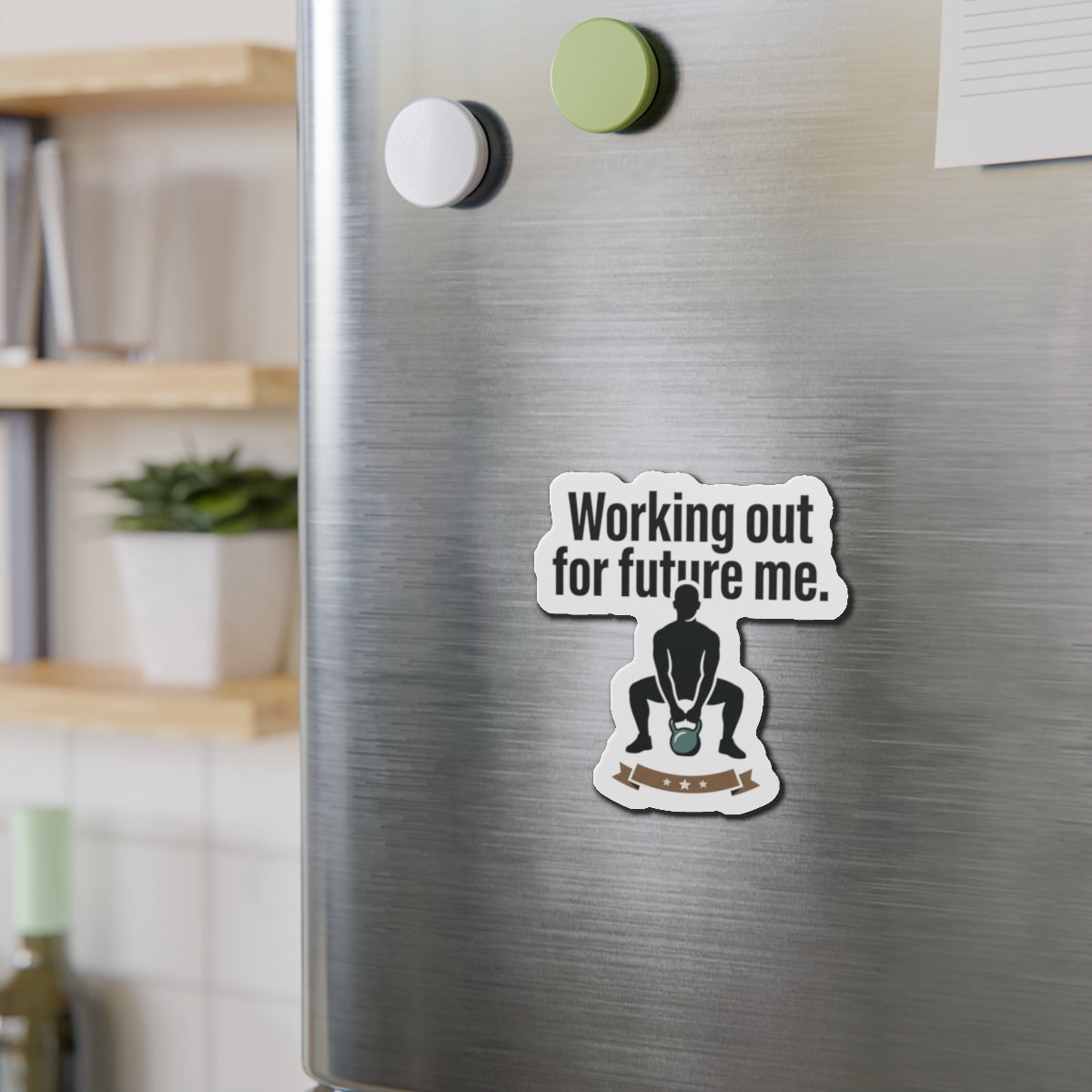 Working Out For Future Me Die-Cut Magnets