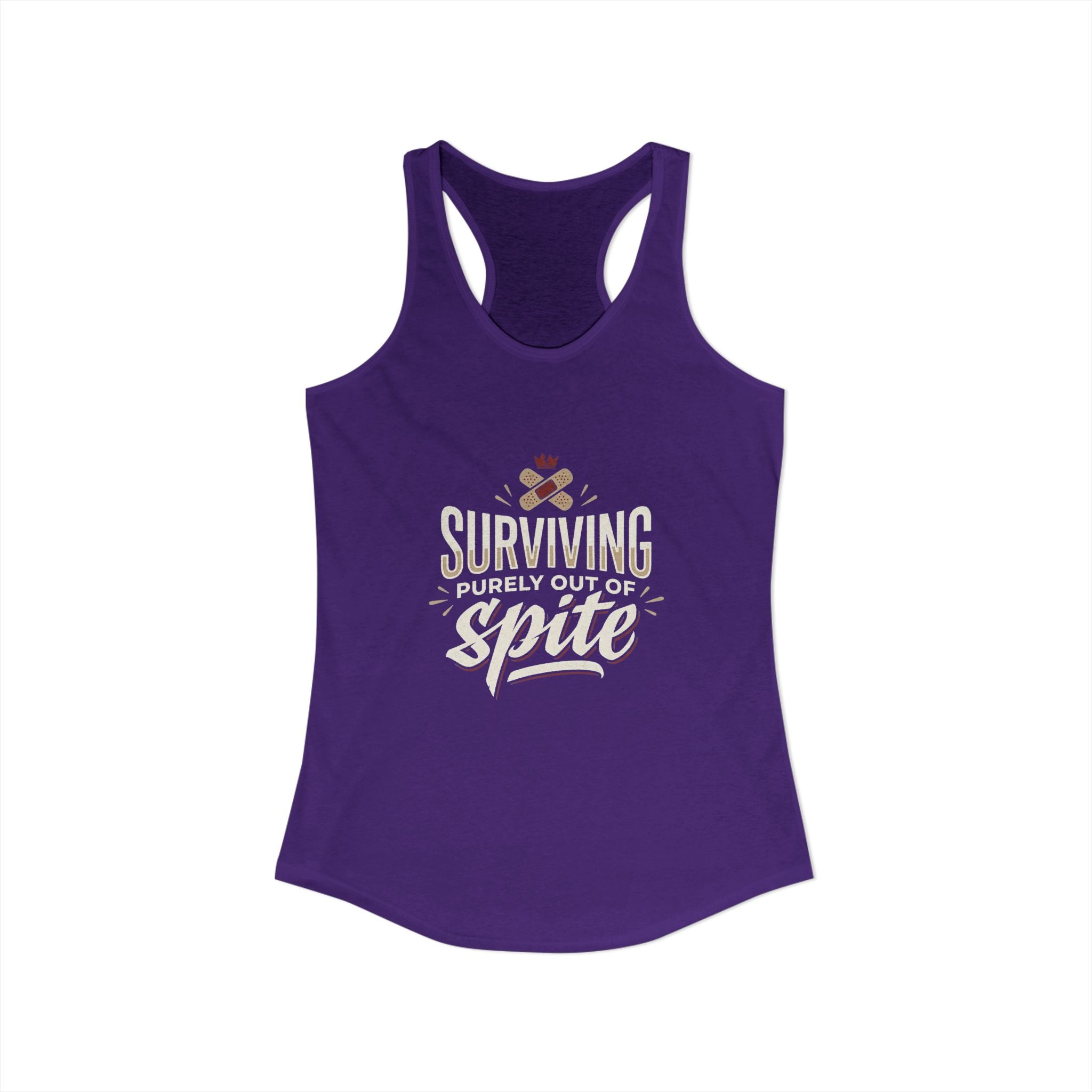 Surviving Purely Out of Spite Women's Ideal Racerback Tank