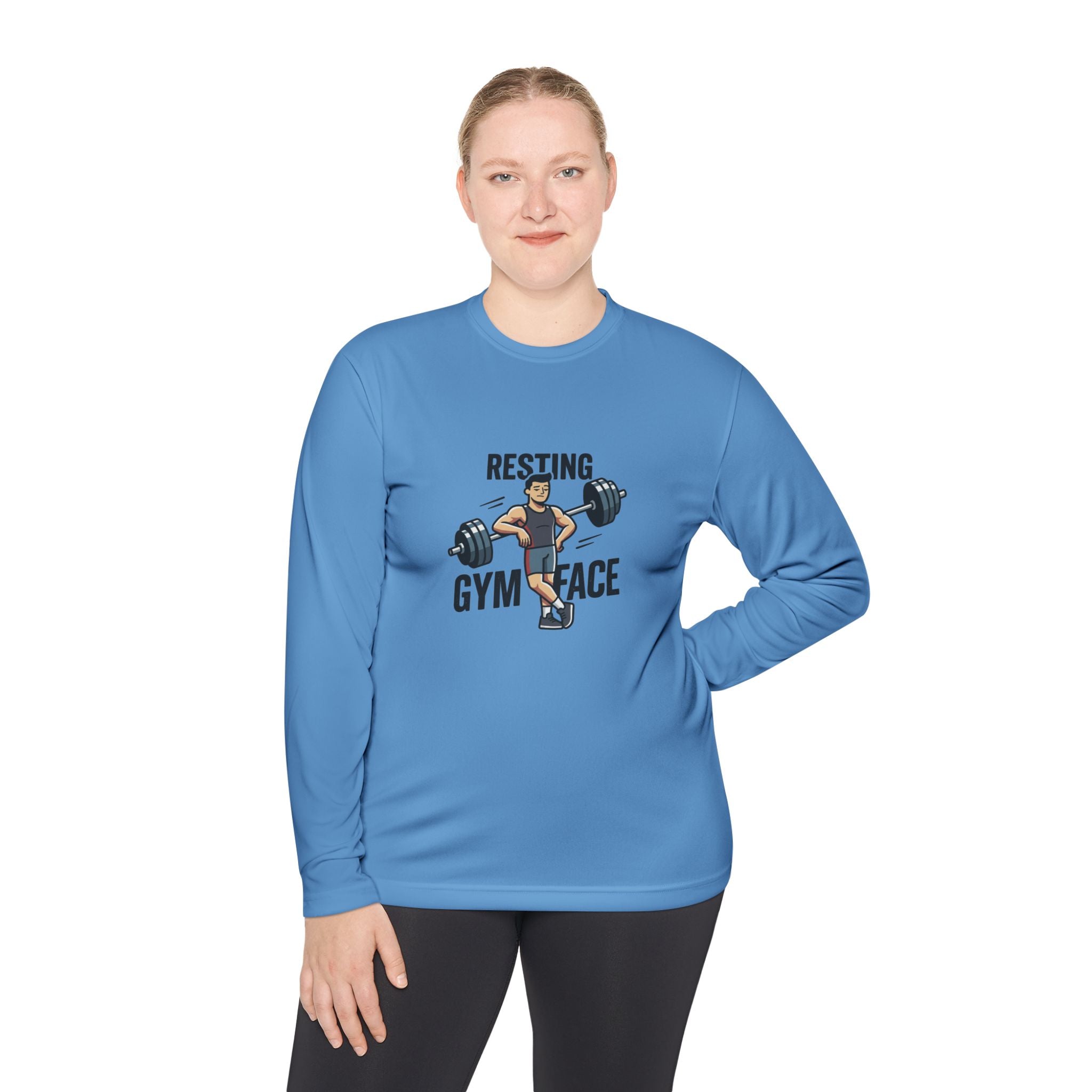 Resting Gym Face Unisex Lightweight Long Sleeve Tee