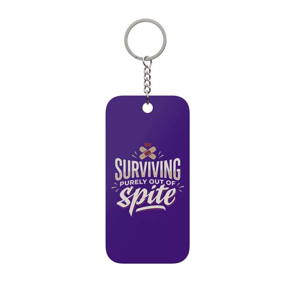 Suviving Purely Out Of Spite Double-Sided Keychain Charm