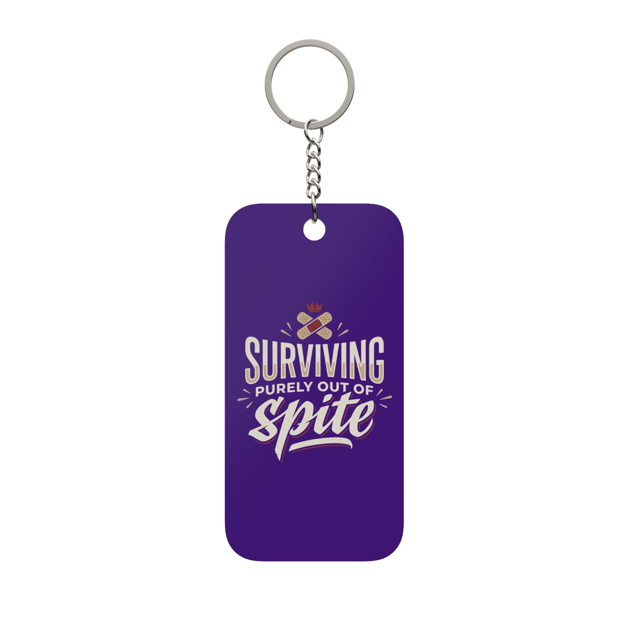 Suviving Purely Out Of Spite Double-Sided Keychain Charm