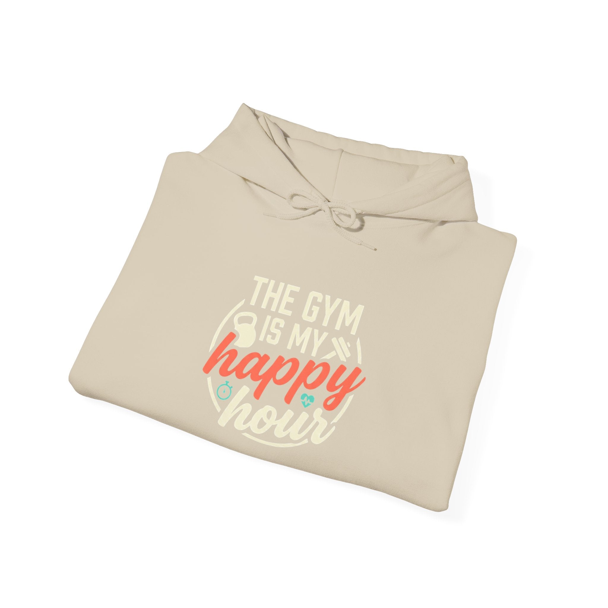 The Gym is My Happy Hour Unisex Heavy Blend™ Hooded Sweatshirt