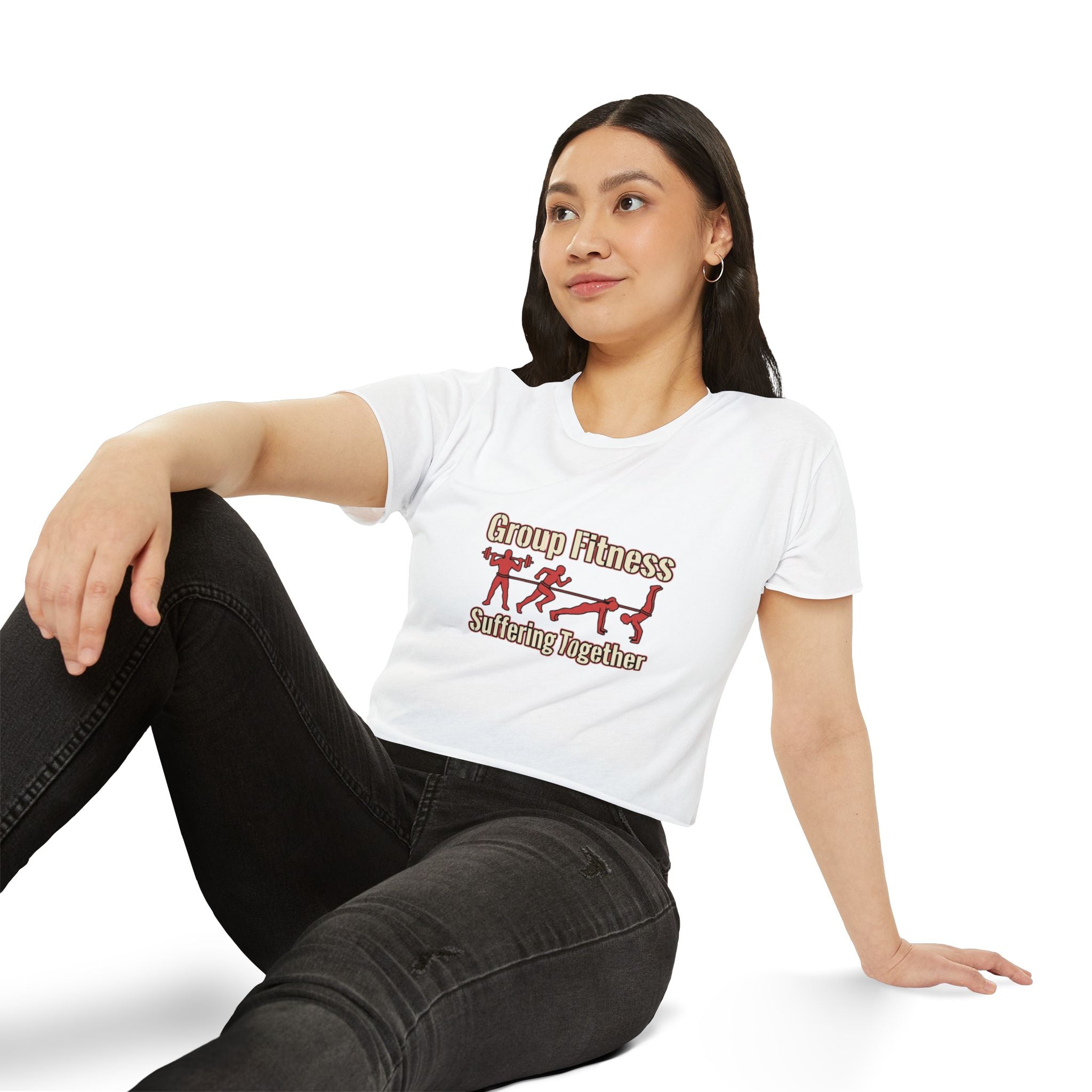 Group Fitness Suffering Together Women's Festival Crop Top