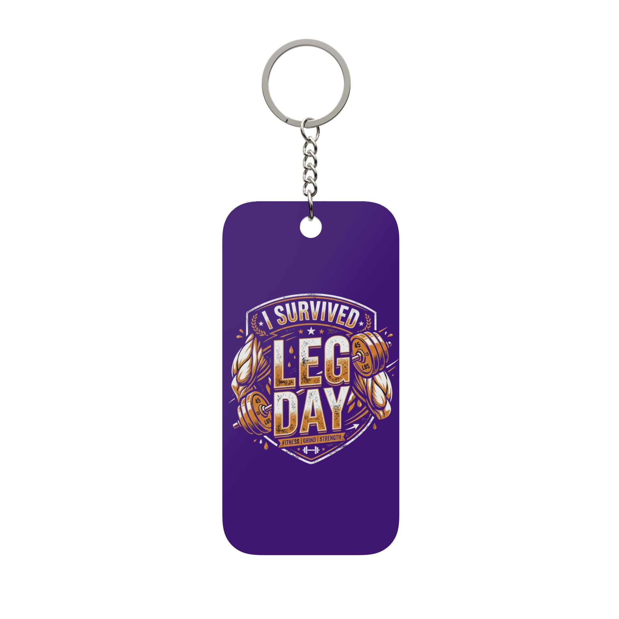 I Survived Leg Day Double-Sided Keychain Charm
