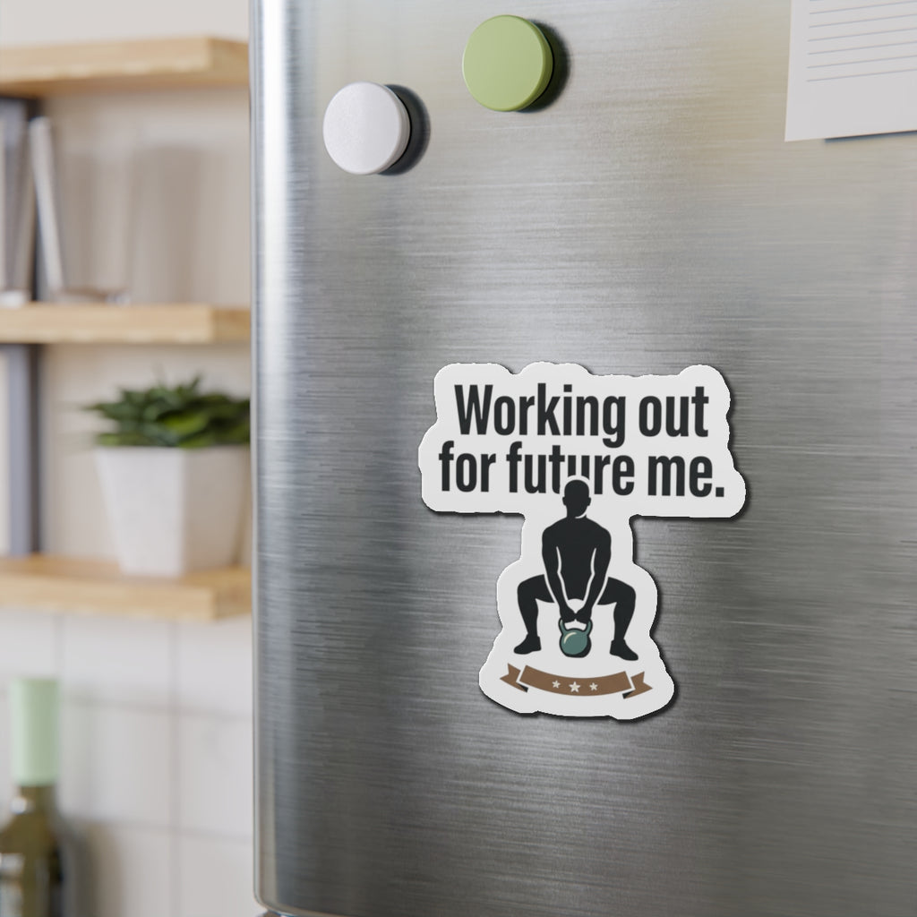 Working Out For Future Me Die-Cut Magnets