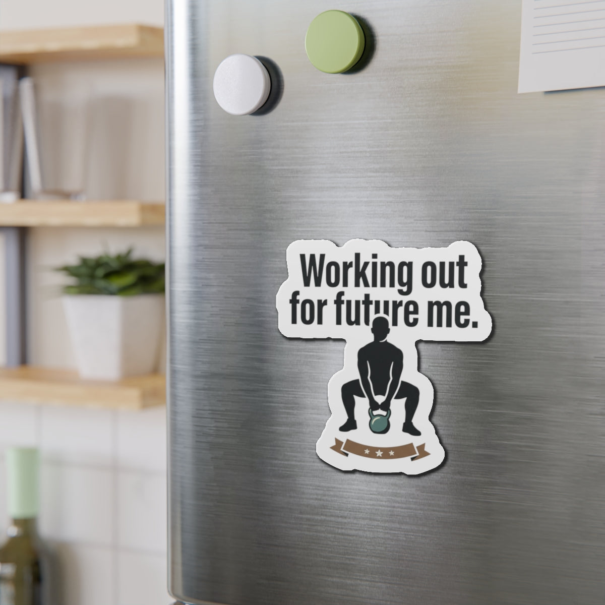 Working Out For Future Me Die-Cut Magnets