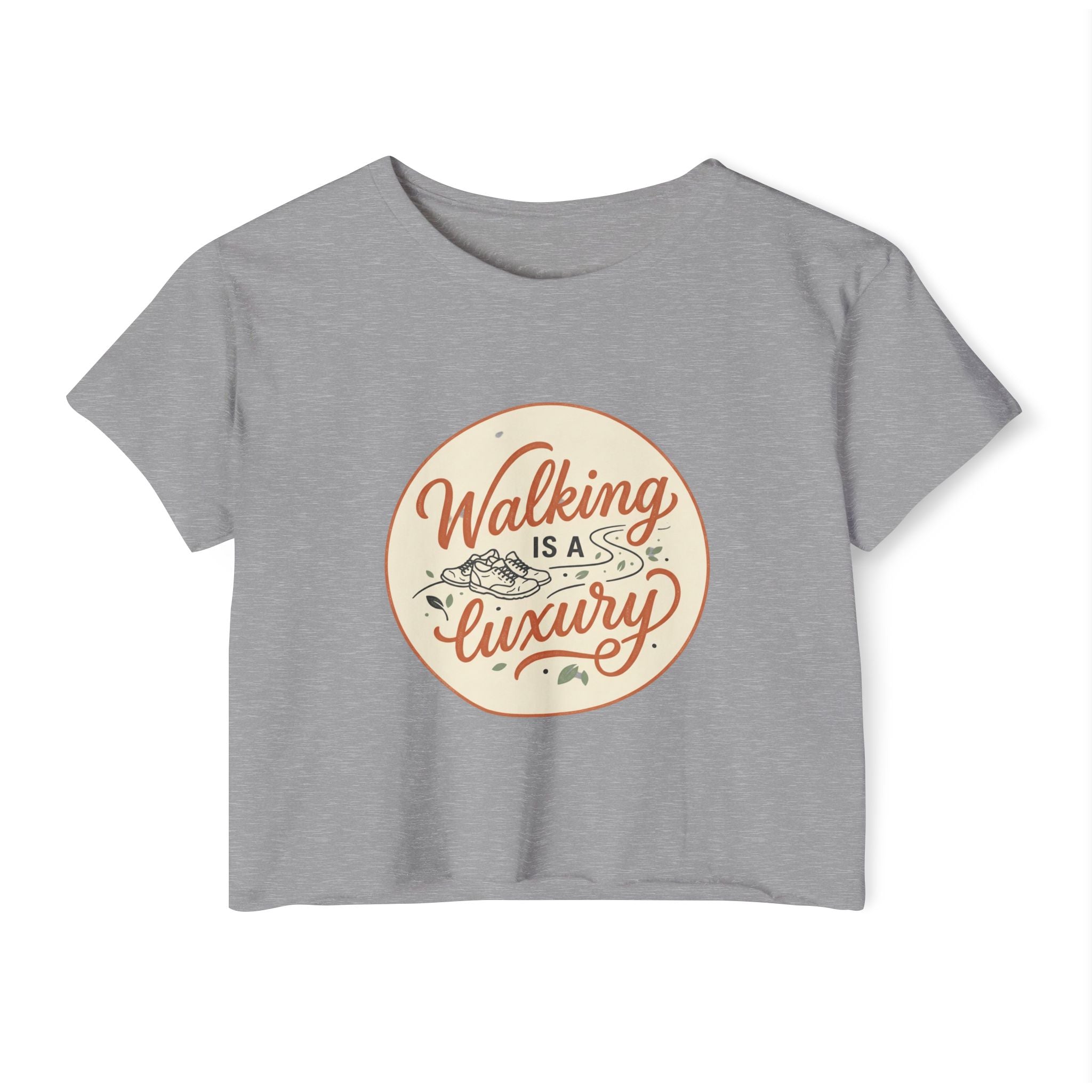Walking is a Luxury Women's Festival Crop Top
