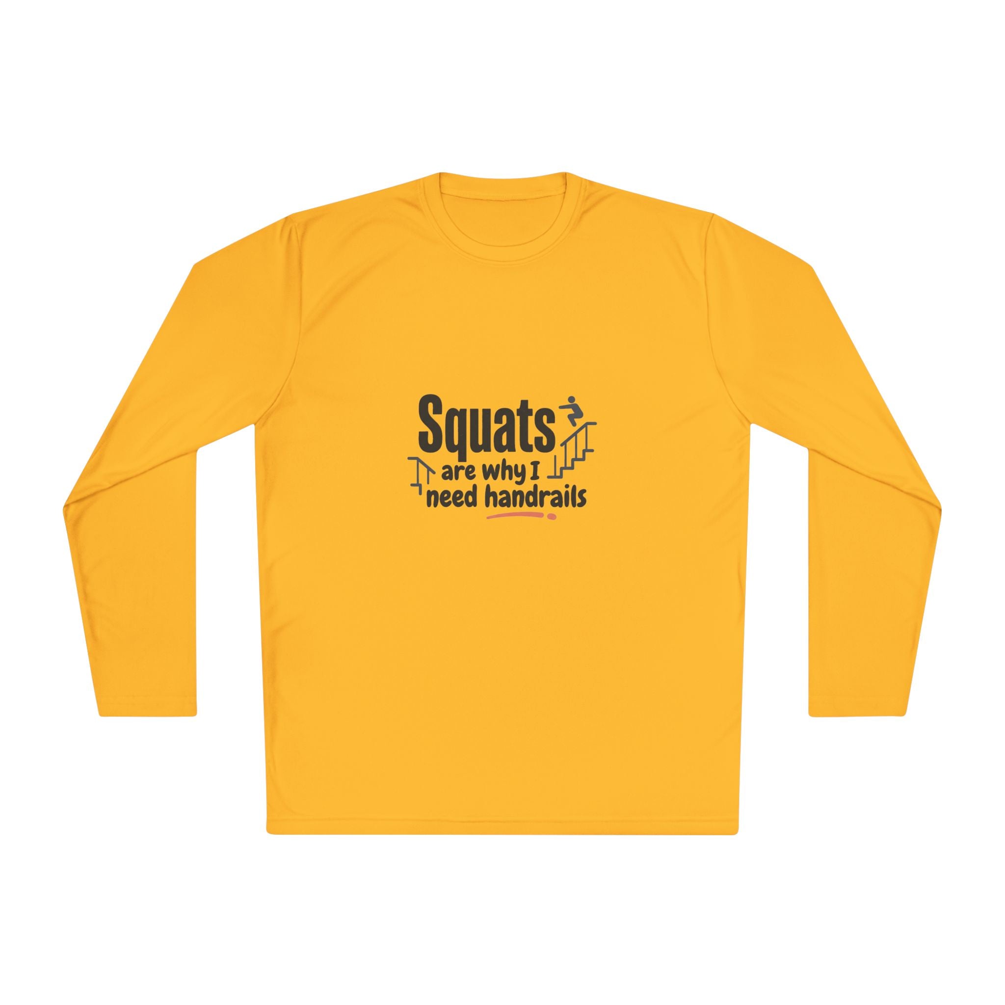 Squats are Why I Need Handrails Unisex Lightweight Long Sleeve Tee