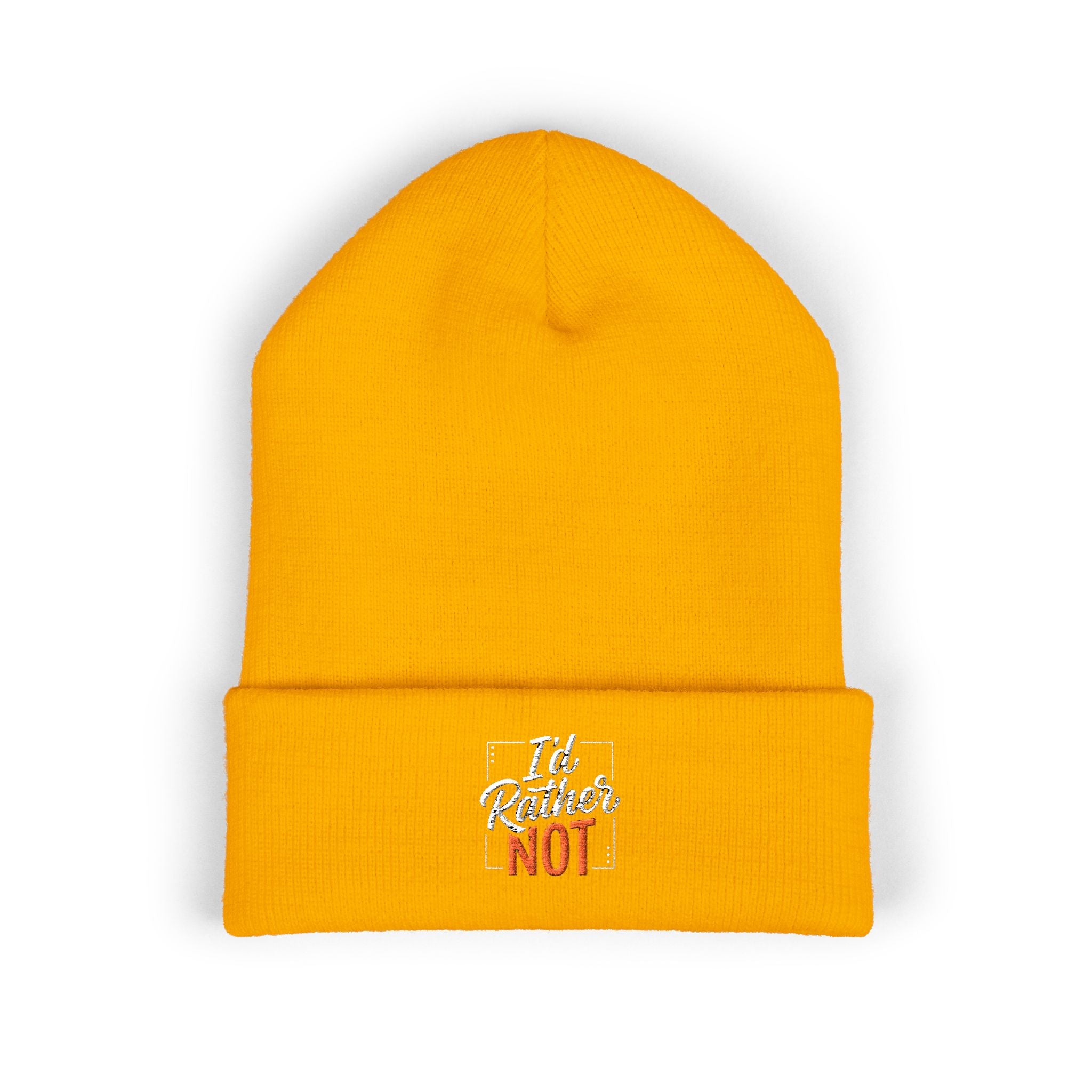 I'd Rather Not Classic Cuffed Beanie (Embroidery)