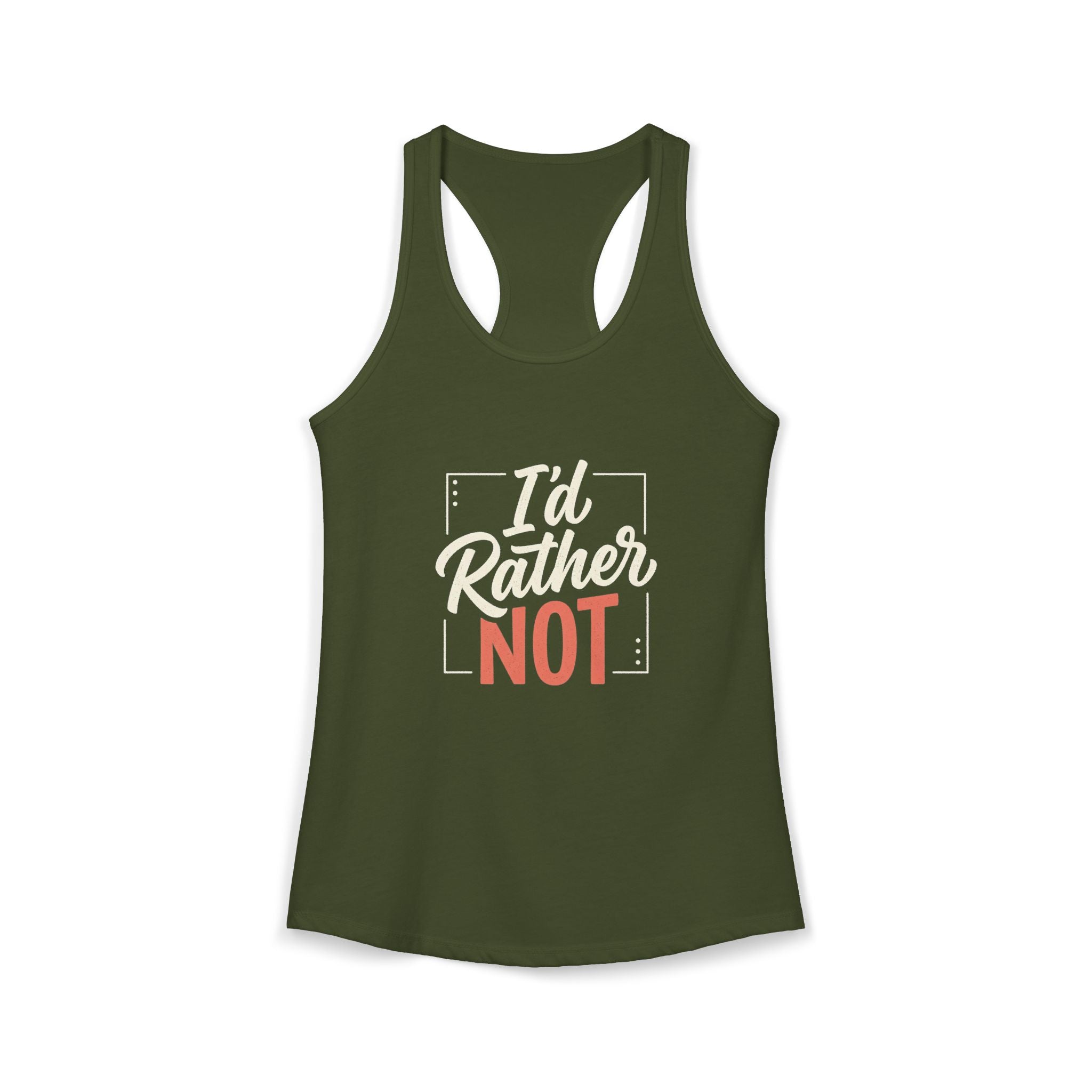 I'd Rather Not Women's Ideal Racerback Tank
