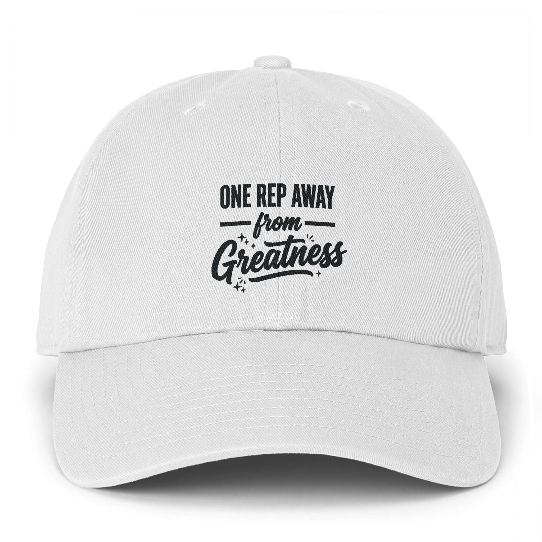 One Rep Away From Greatness Clean Up Cap