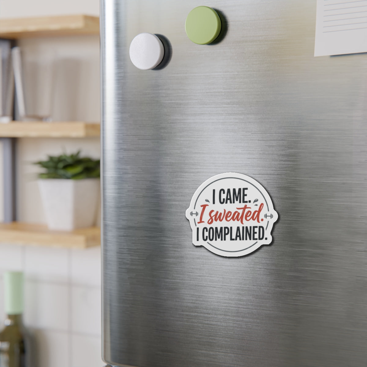I Came I Sweated I Complained Die-Cut Magnets
