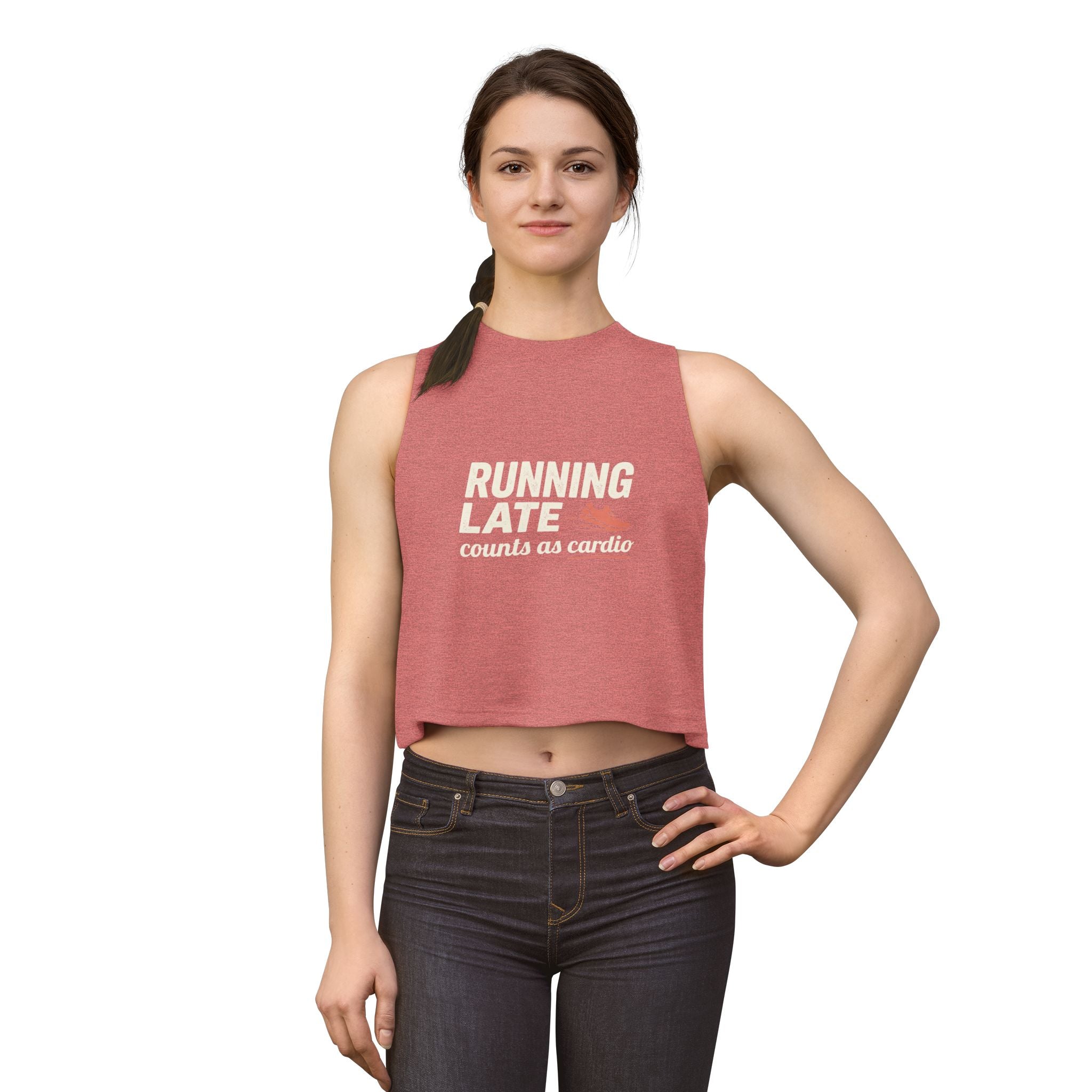 Running Late Counts as Cardio Women's Crop Top