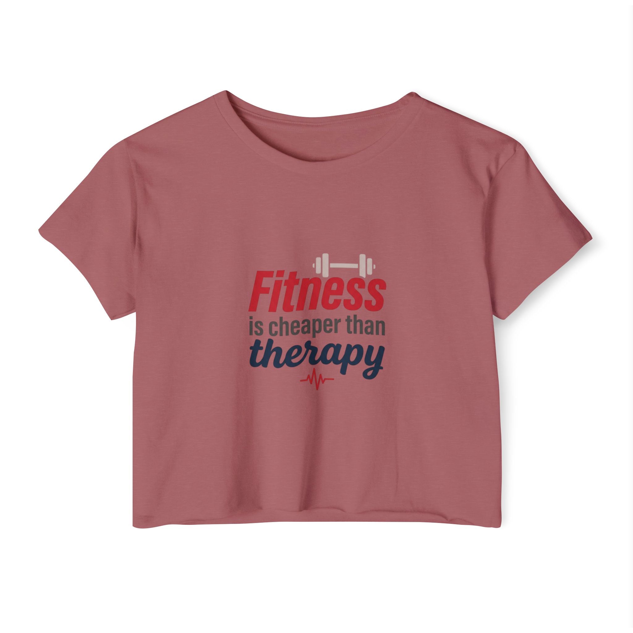 Fitness is Cheaper than Therapy Women's Festival Crop Top