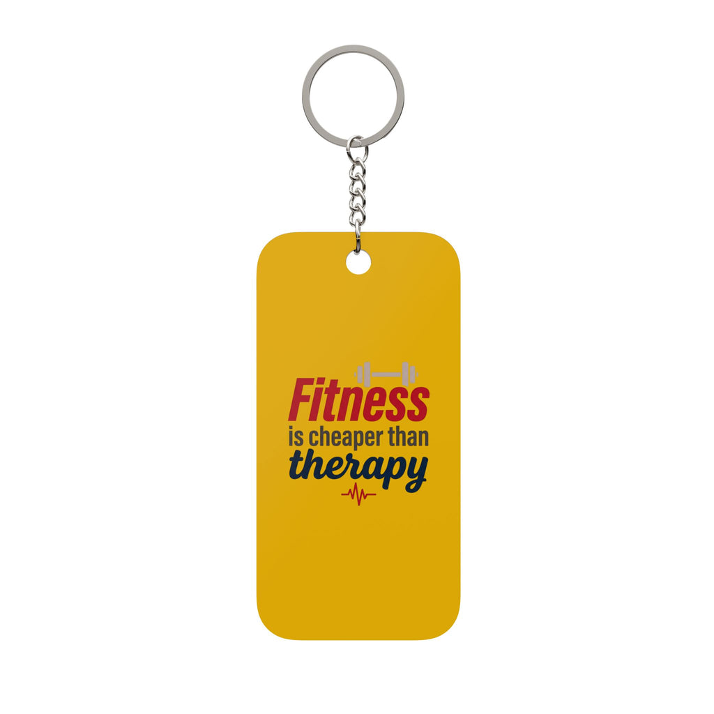 Fitness is Cheaper than Therapy Double-Sided Keychain Charm