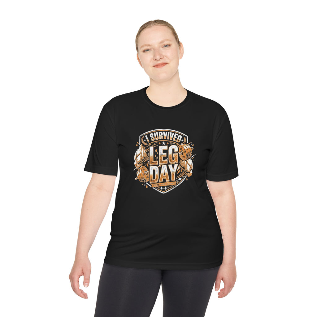 I Survived Leg Day Unisex Moisture Wicking Tee
