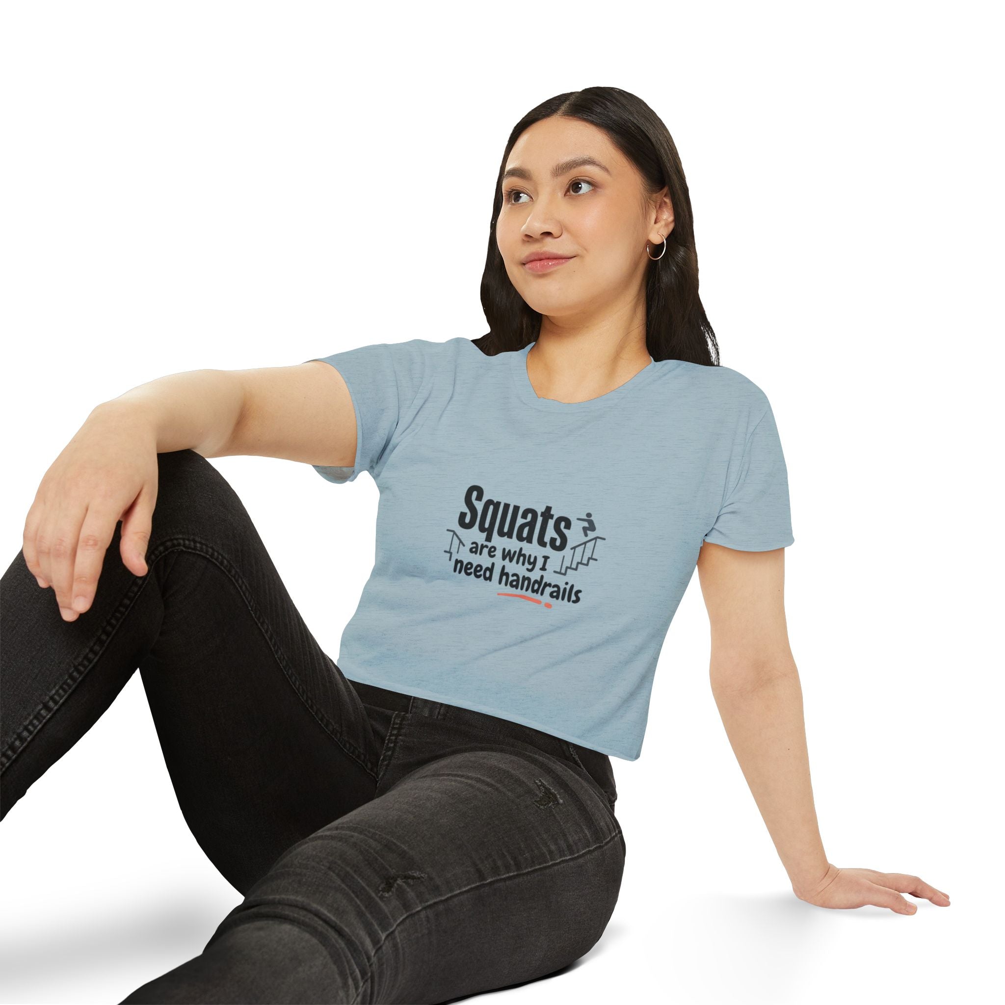 Squats are Why I Need Handrails Women's Festival Crop Top