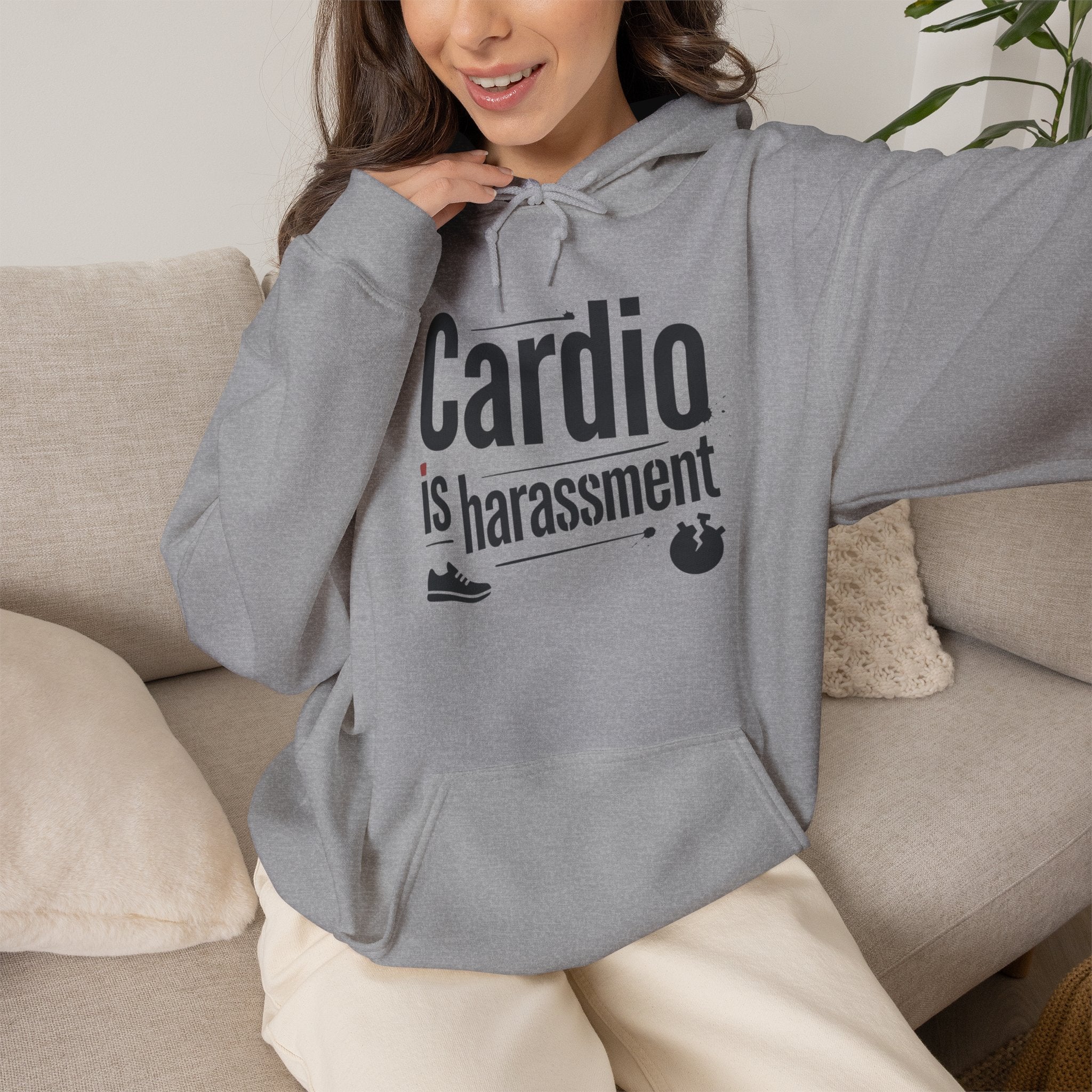 Cardio is Harassment Unisex Heavy Blend™ Hooded Sweatshirt
