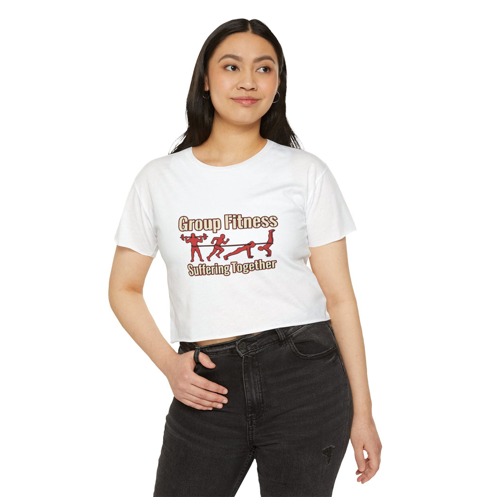 Group Fitness Suffering Together Women's Festival Crop Top