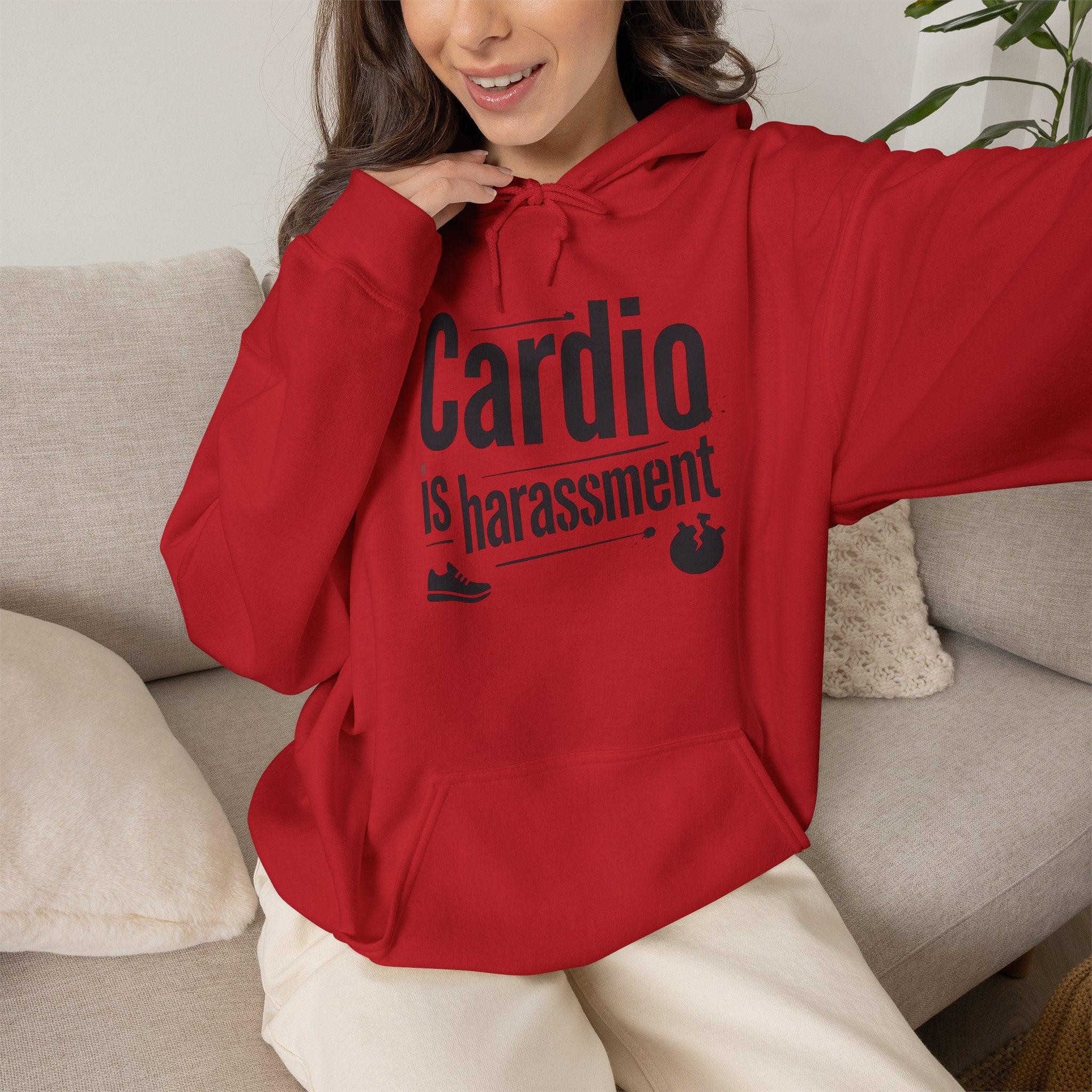 Cardio is Harassment Unisex Heavy Blend™ Hooded Sweatshirt