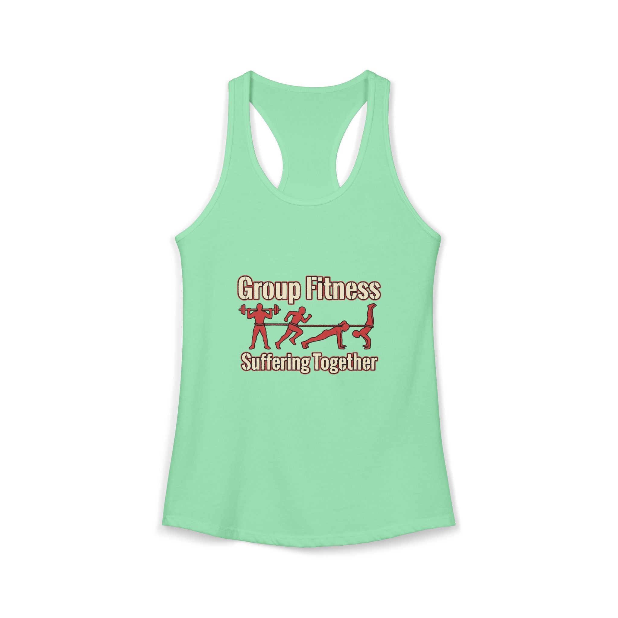 Group Fitness Suffering Together Women's Ideal Racerback Tank