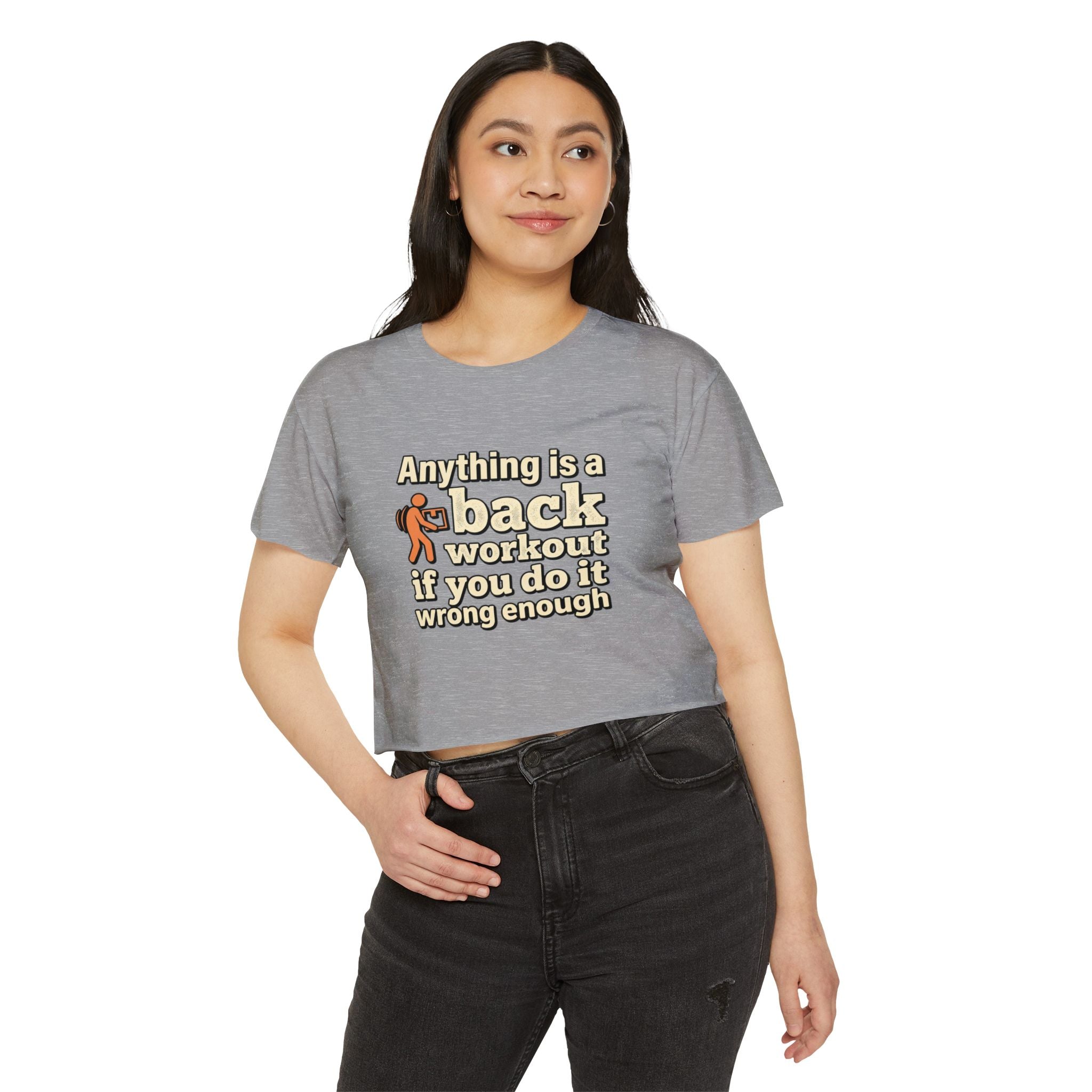 Anything is a Back Workout Women's Festival Crop Top