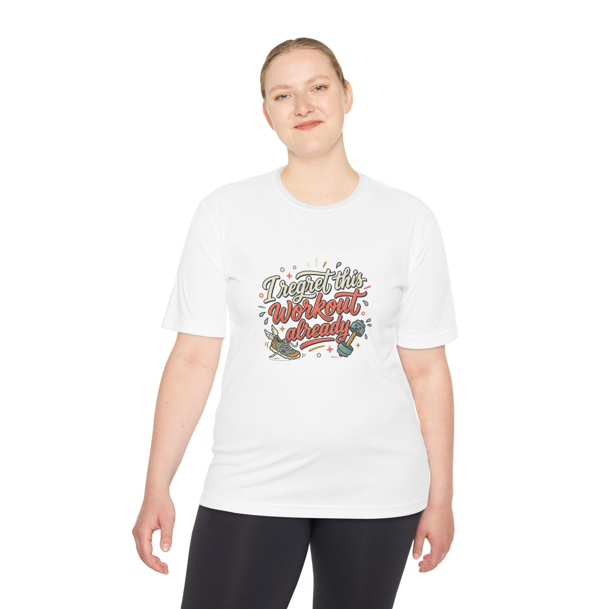 I Regret This Workout Already Unisex Moisture Wicking Tee