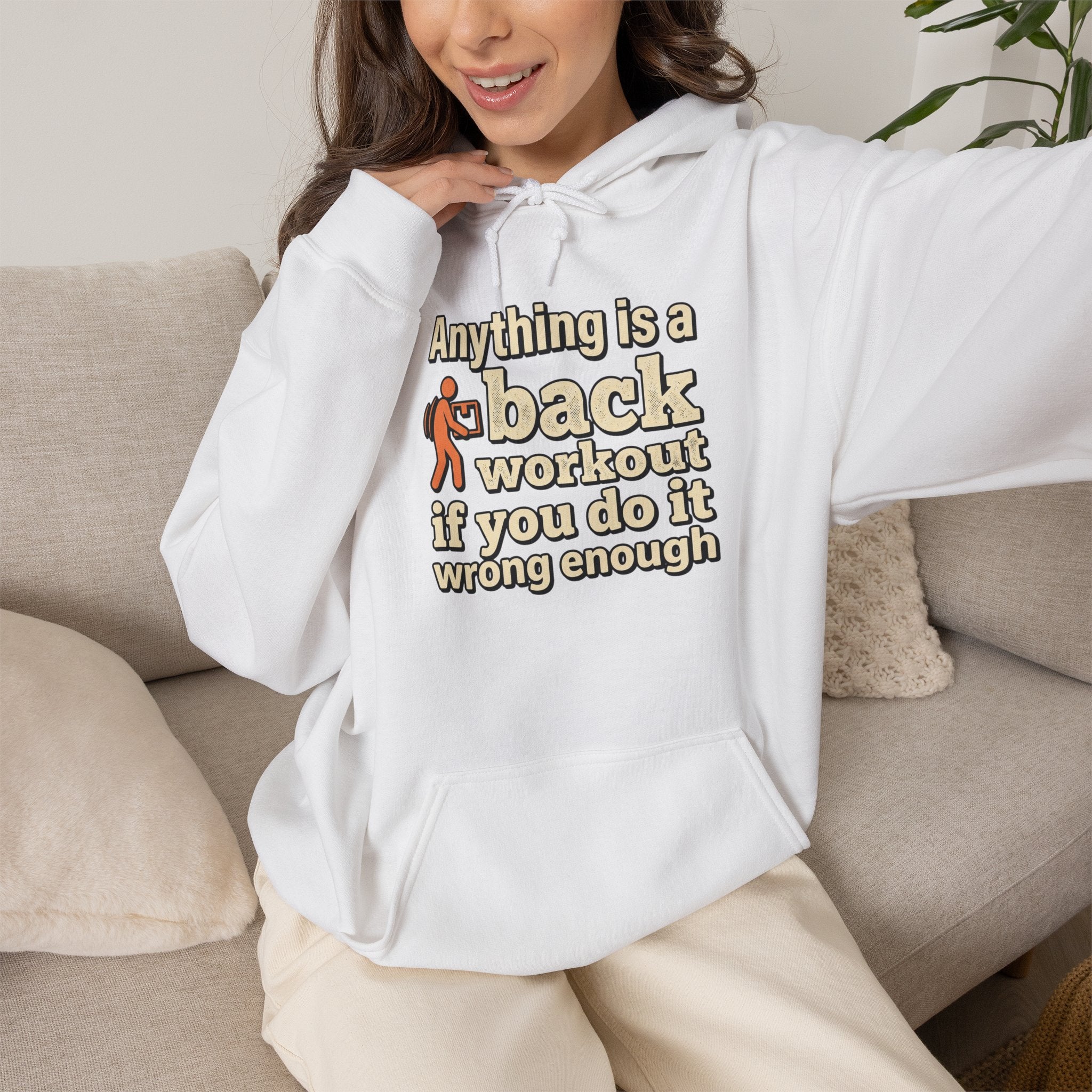 Anything is a Back Workout Unisex Heavy Blend™ Hooded Sweatshirt