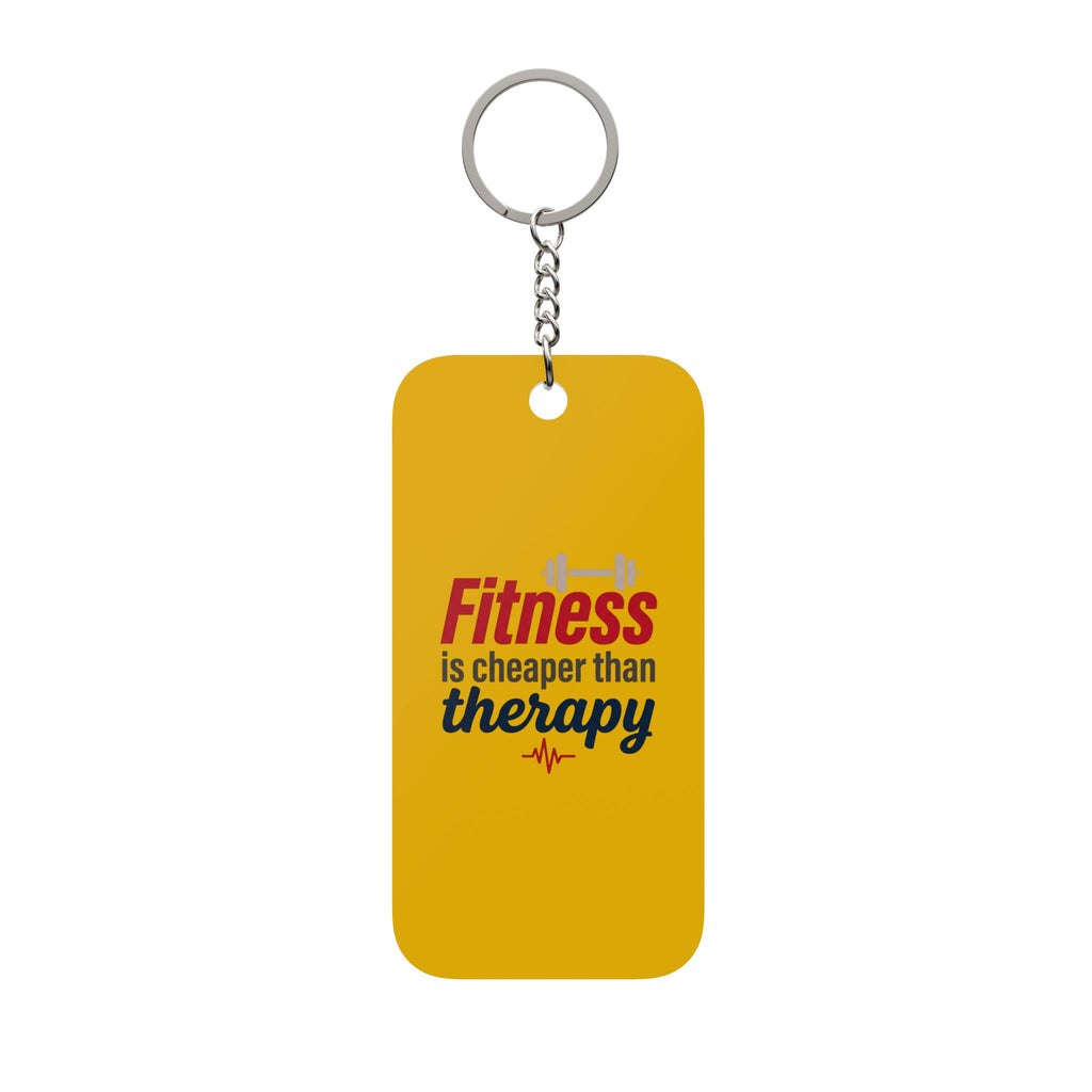 Fitness is Cheaper than Therapy Double-Sided Keychain Charm