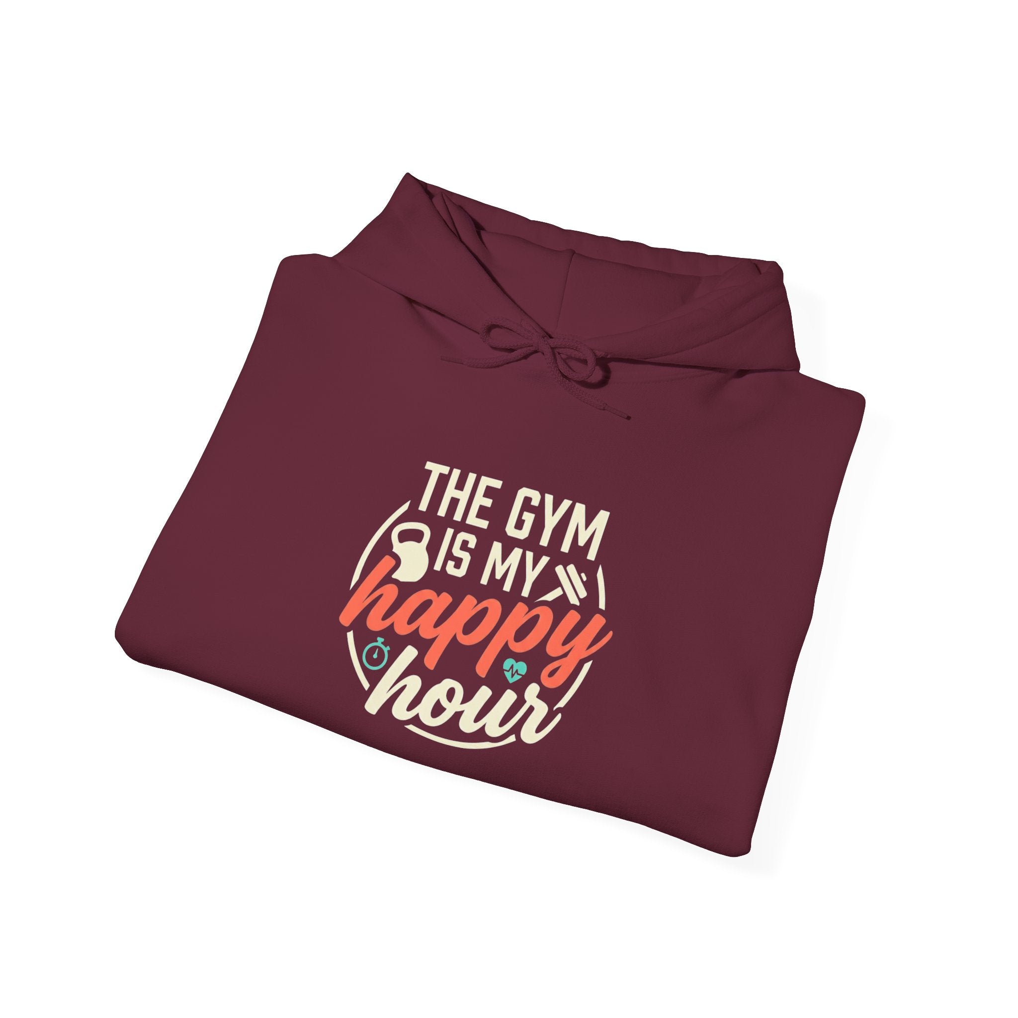 The Gym is My Happy Hour Unisex Heavy Blend™ Hooded Sweatshirt