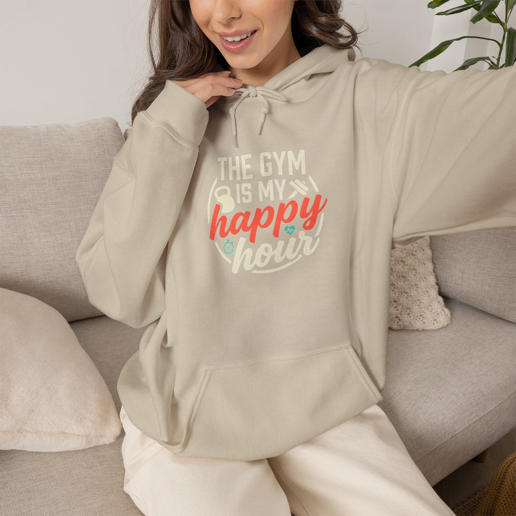 The Gym is My Happy Hour Unisex Heavy Blend™ Hooded Sweatshirt