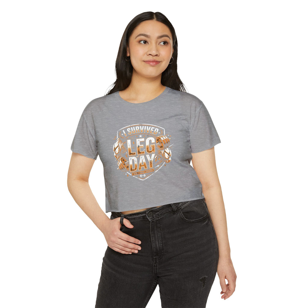 I Survived Leg Day Women's Festival Crop Top