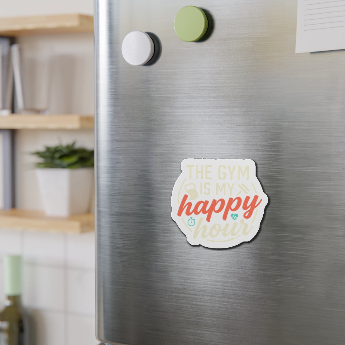 The Gym is My Happy Hour Die-Cut Magnets