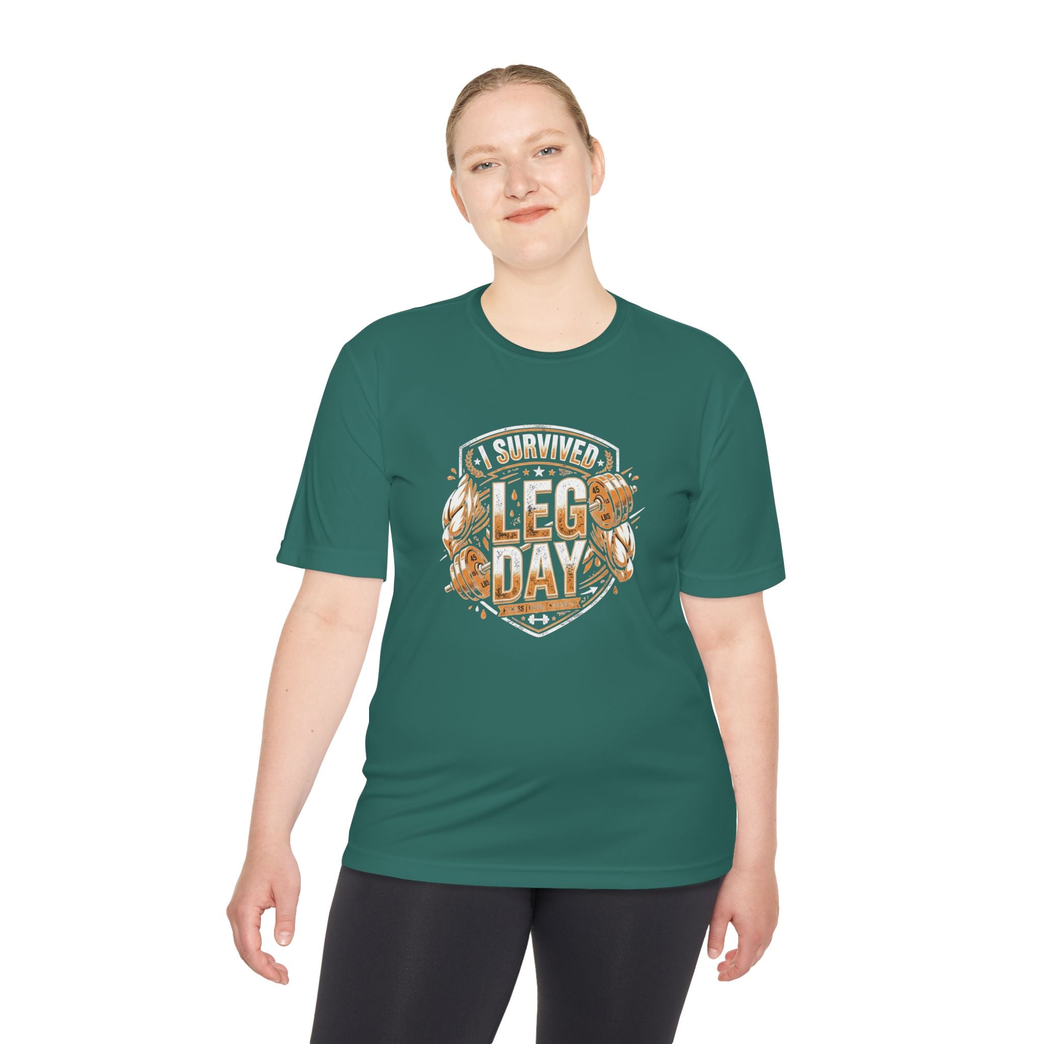 I Survived Leg Day Unisex Moisture Wicking Tee
